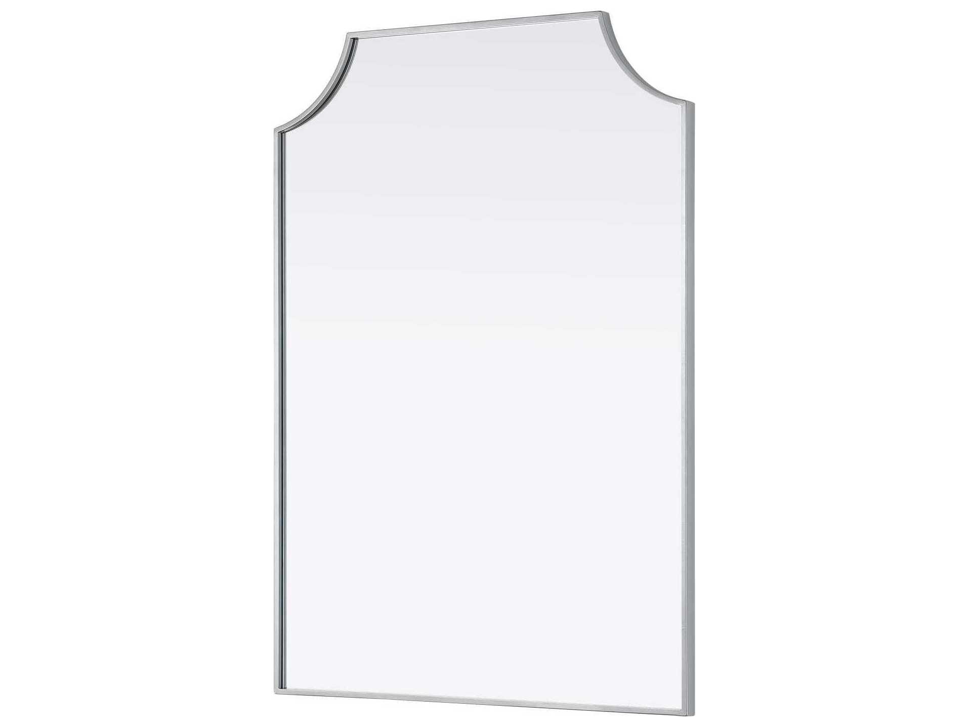 Elegant Lighting Everleigh Silver Notched Wall Mirror