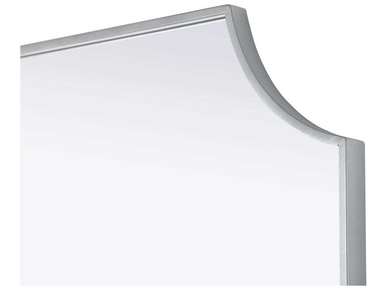 Elegant Lighting Everleigh Silver Notched Wall Mirror