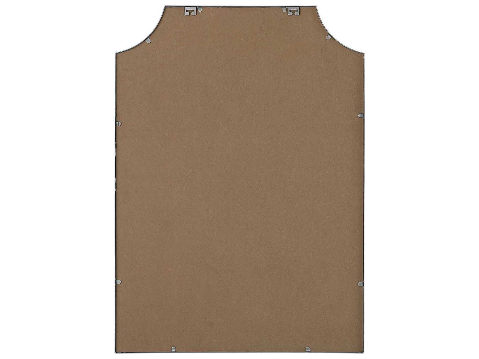 Elegant Lighting Everleigh Silver Notched Wall Mirror