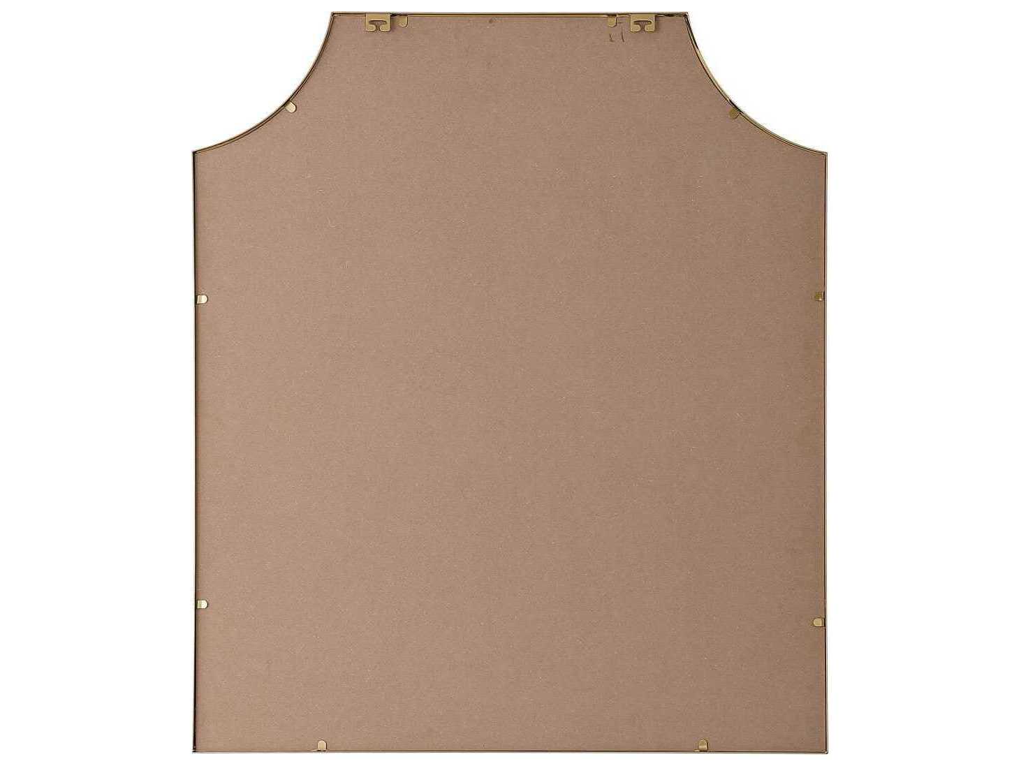 Elegant Lighting Everleigh Brass Notched Wall Mirror