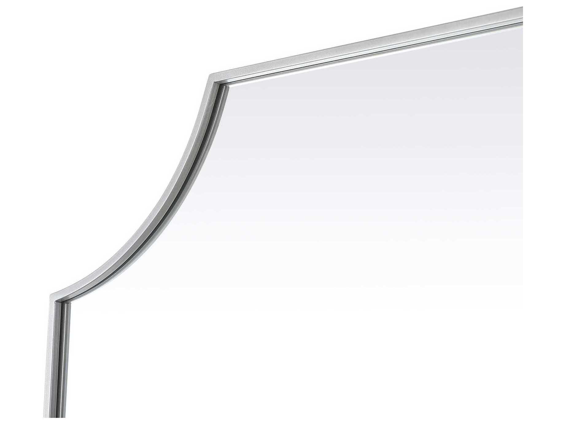 Elegant Lighting Everleigh Silver Notched Wall Mirror