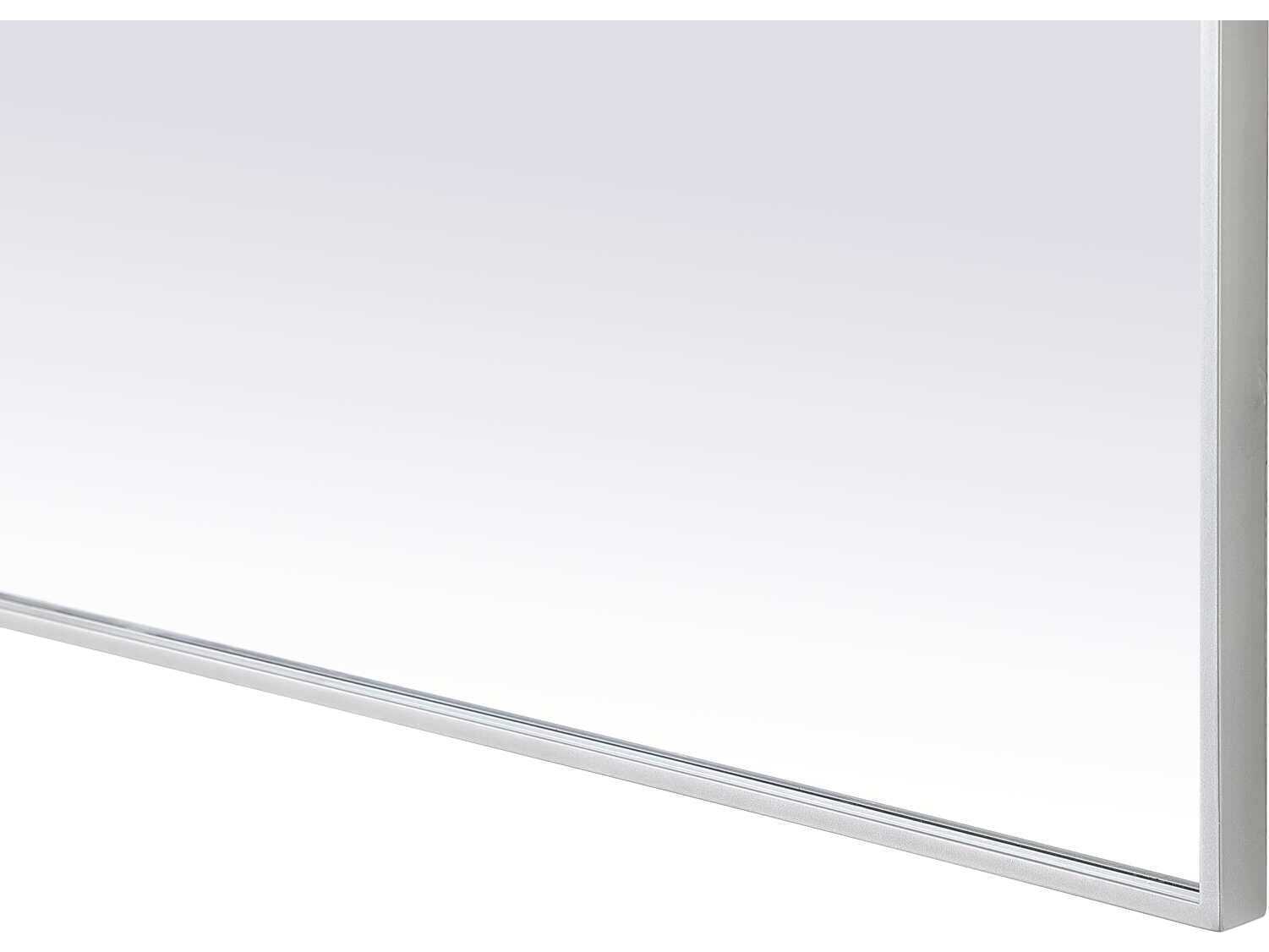 Elegant Lighting Everleigh Silver Notched Wall Mirror