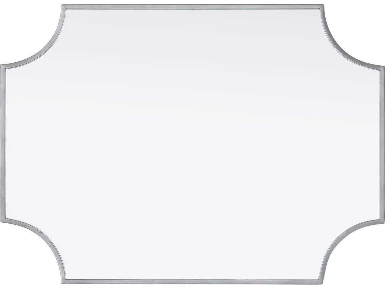 Elegant Lighting Everleigh Silver Notched Wall Mirror