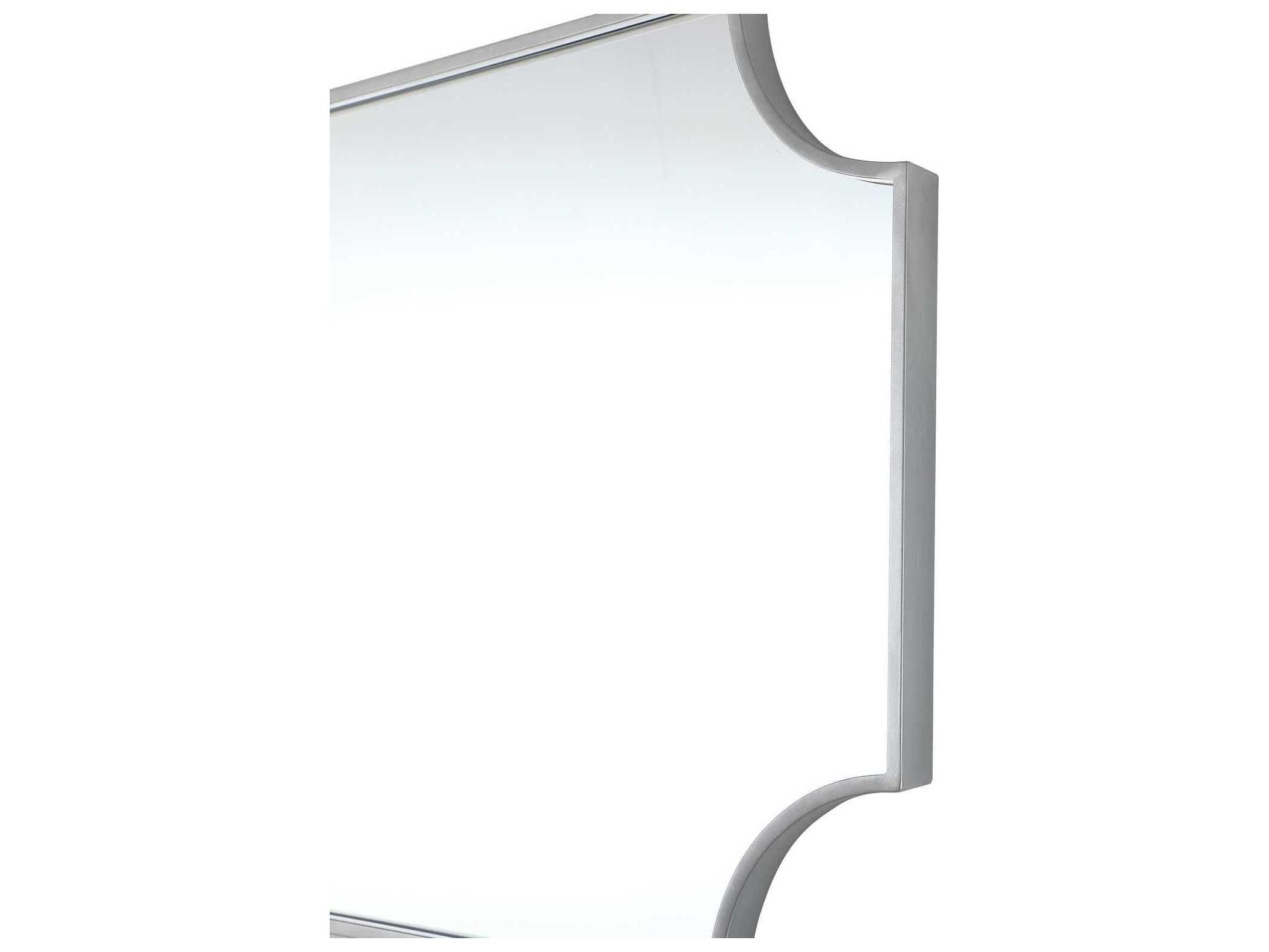 Elegant Lighting Everleigh Silver Notched Wall Mirror