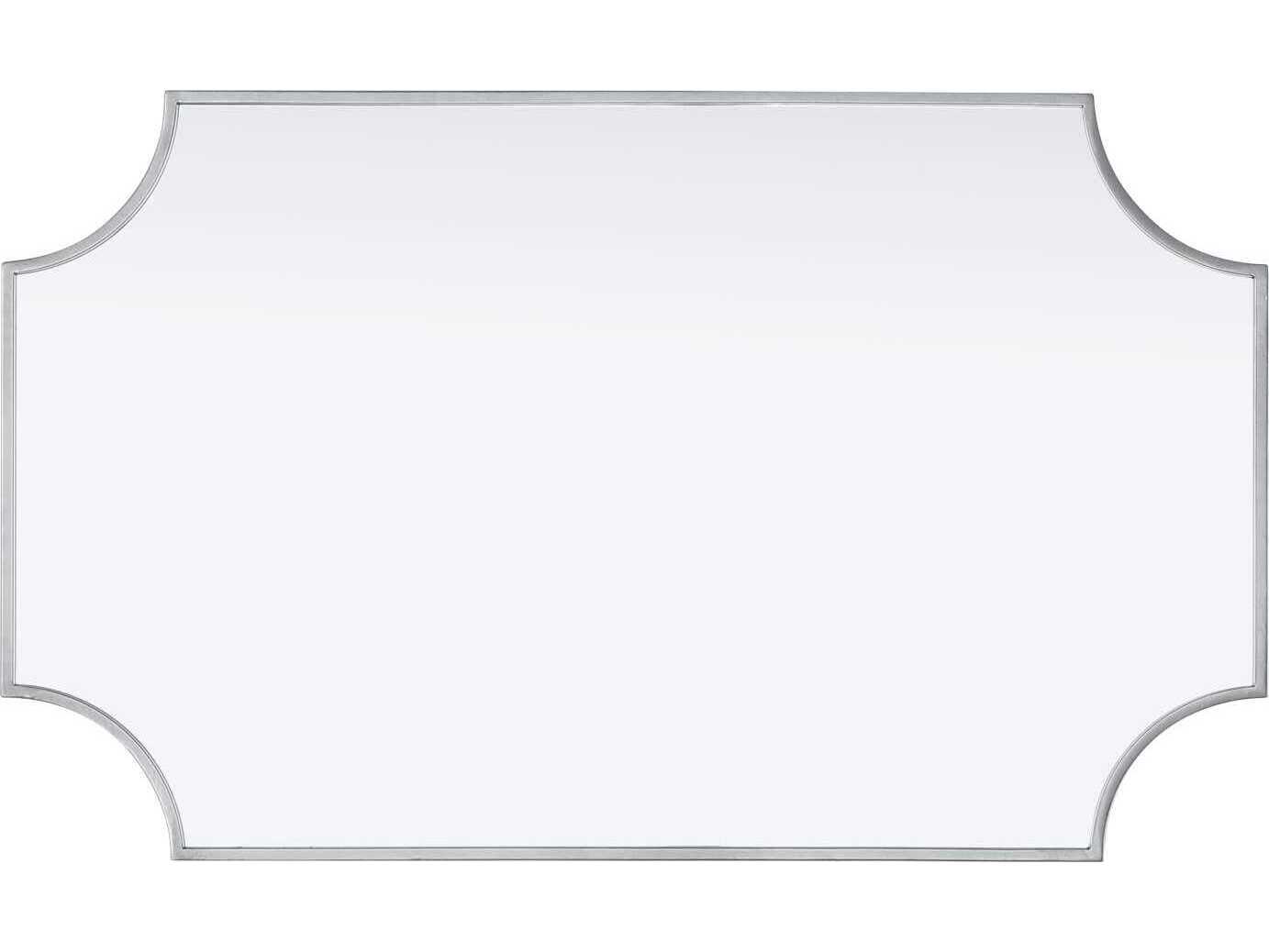 Elegant Lighting Everleigh Silver Notched Wall Mirror