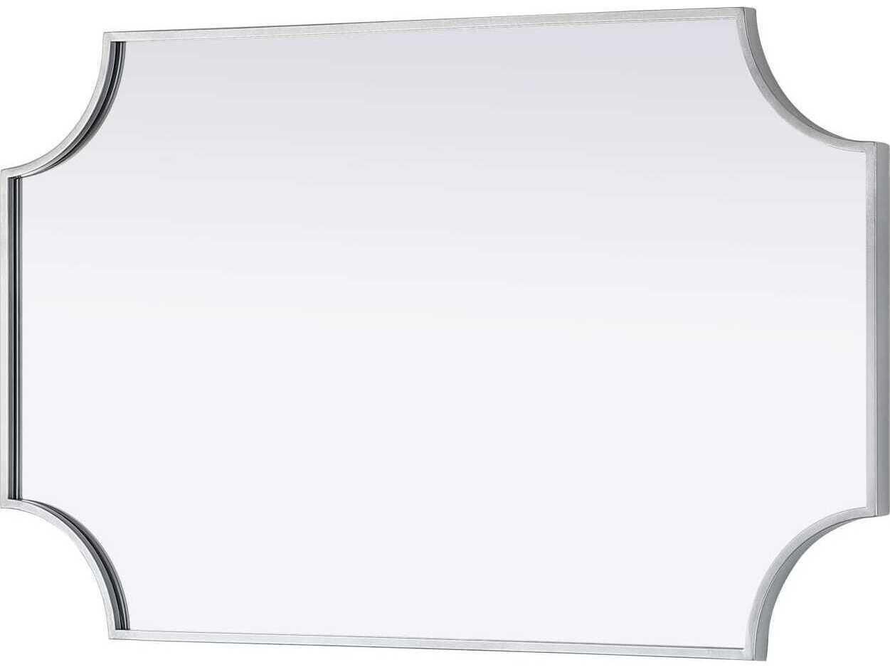 Elegant Lighting Everleigh Silver Notched Wall Mirror