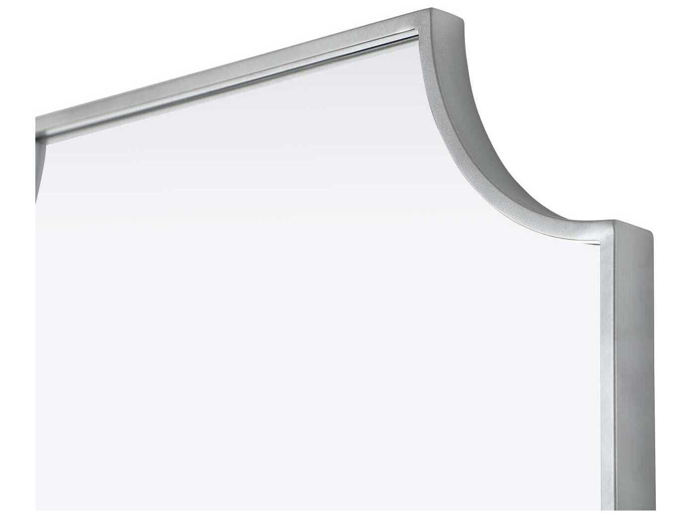 Elegant Lighting Everleigh Silver Notched Wall Mirror