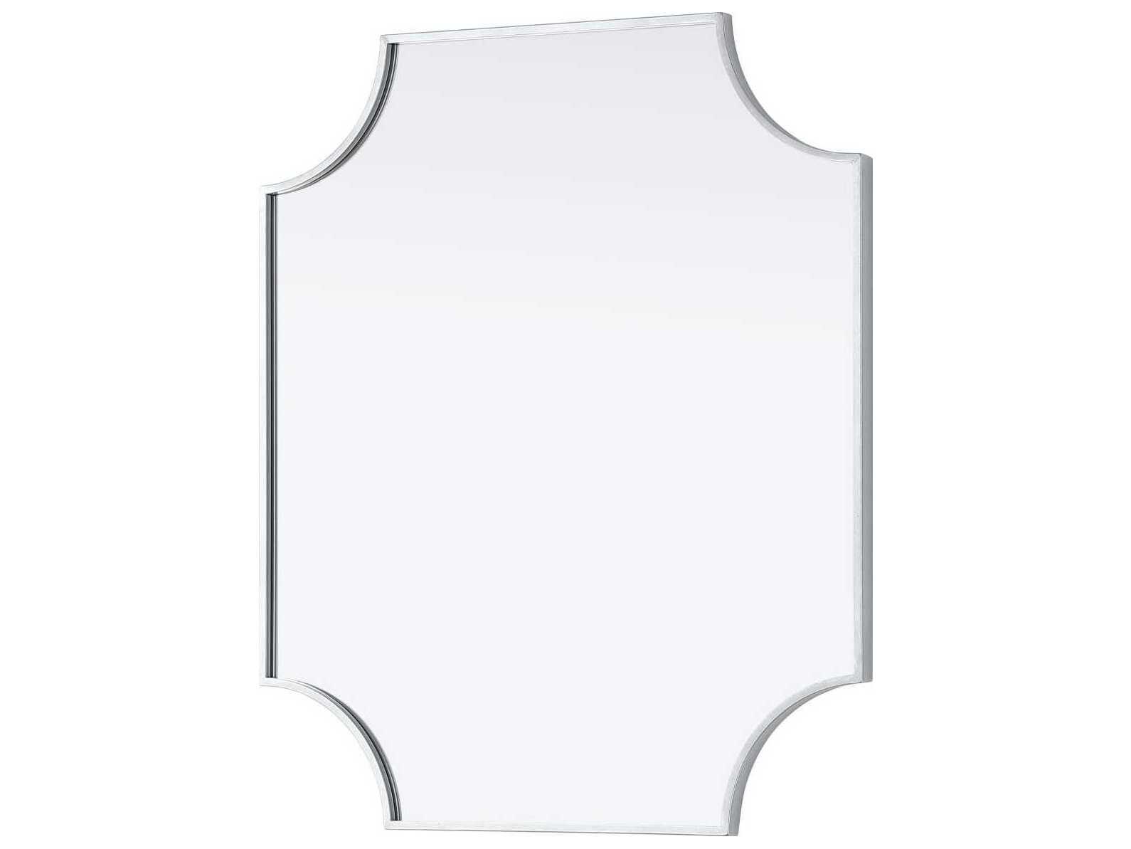 Elegant Lighting Everleigh Silver Notched Wall Mirror