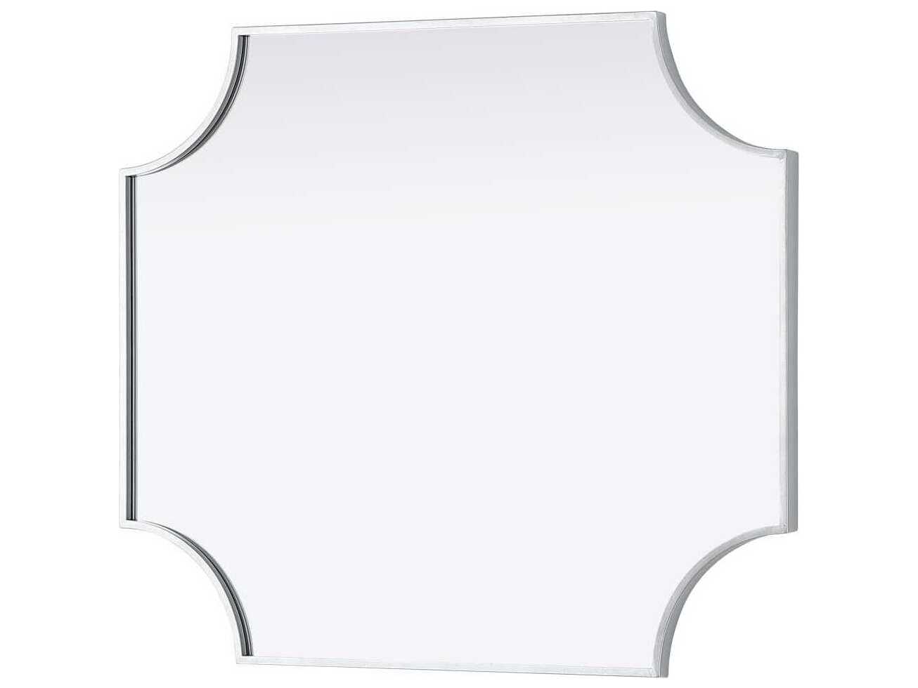 Elegant Lighting Everleigh Silver Notched Wall Mirror