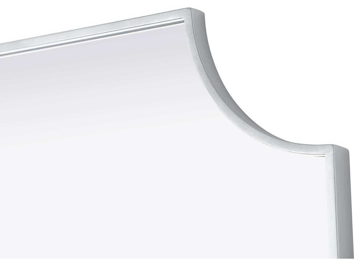 Elegant Lighting Everleigh Silver Notched Wall Mirror
