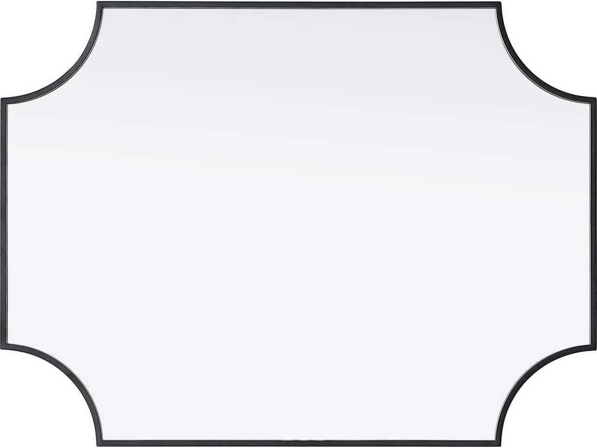 Elegant Lighting Everleigh Black Notched Wall Mirror