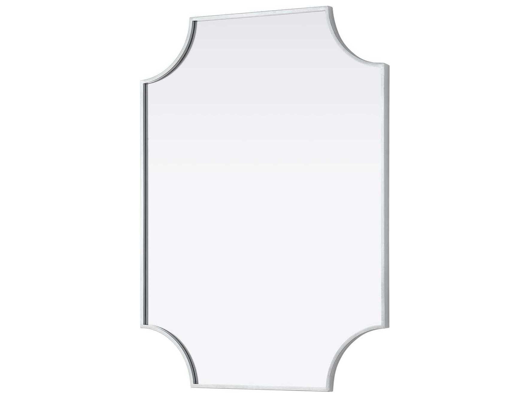 Elegant Lighting Everleigh Silver Notched Wall Mirror