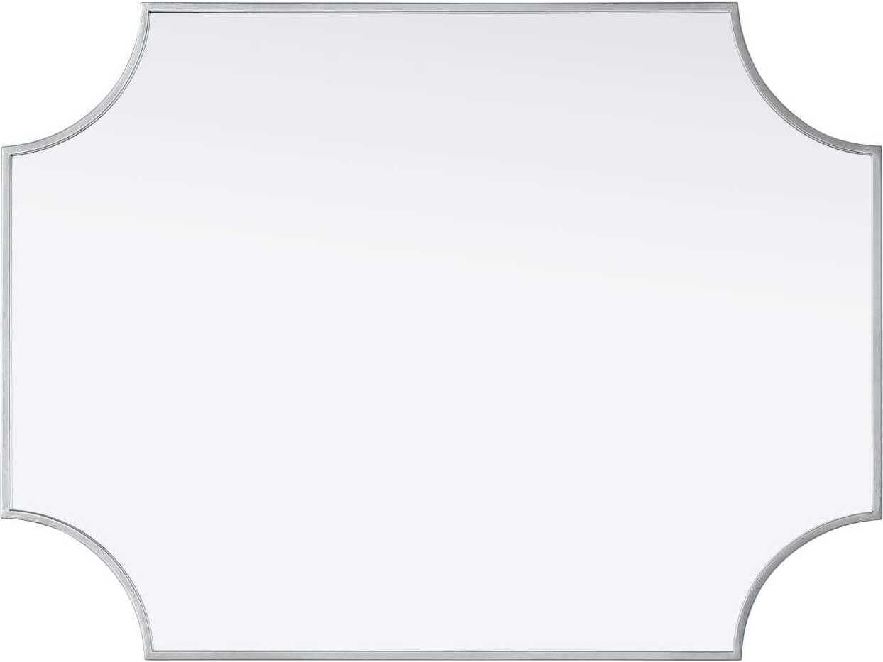 Elegant Lighting Everleigh Silver Notched Wall Mirror