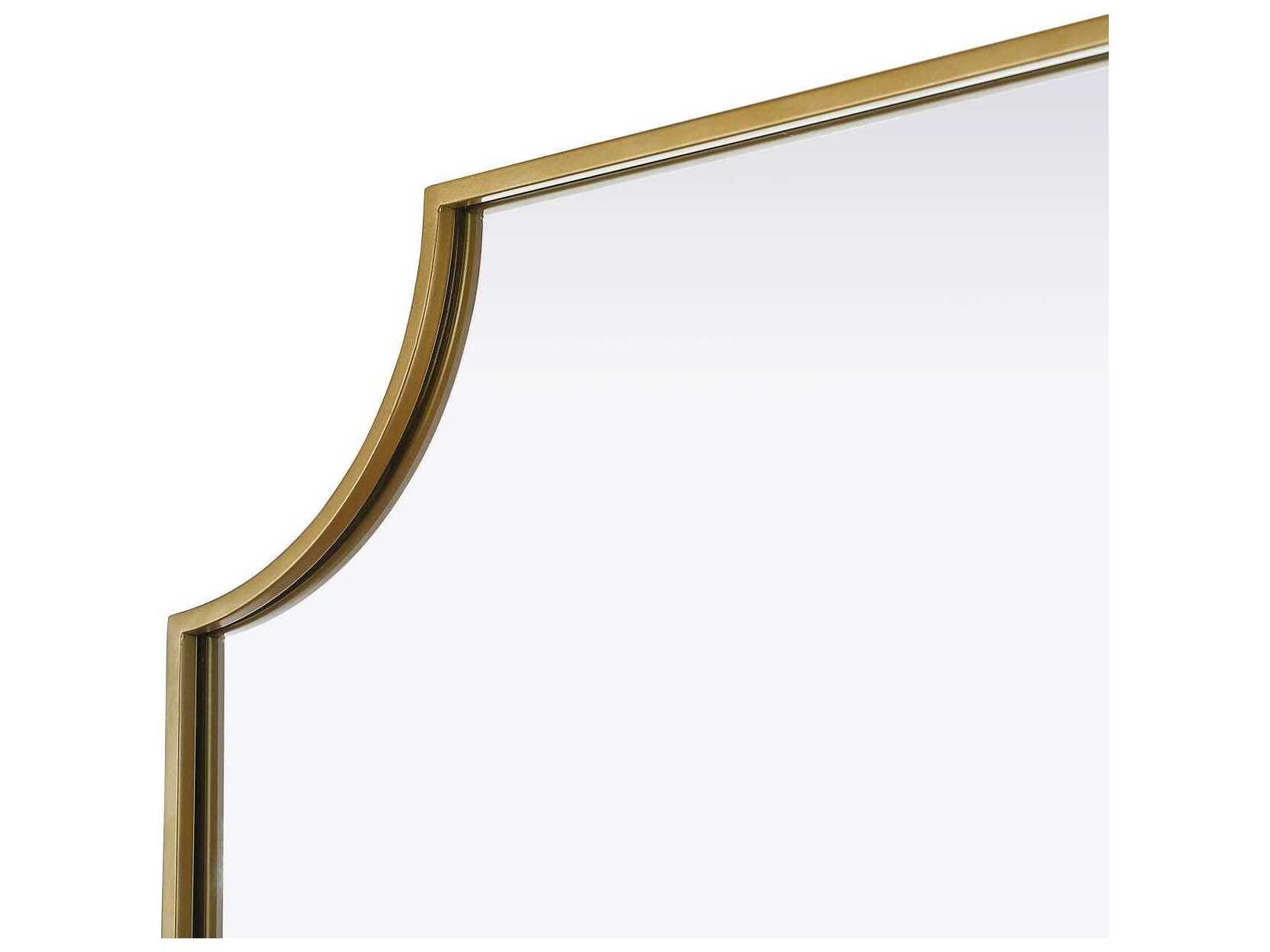 Elegant Lighting Everleigh Brass Notched Wall Mirror