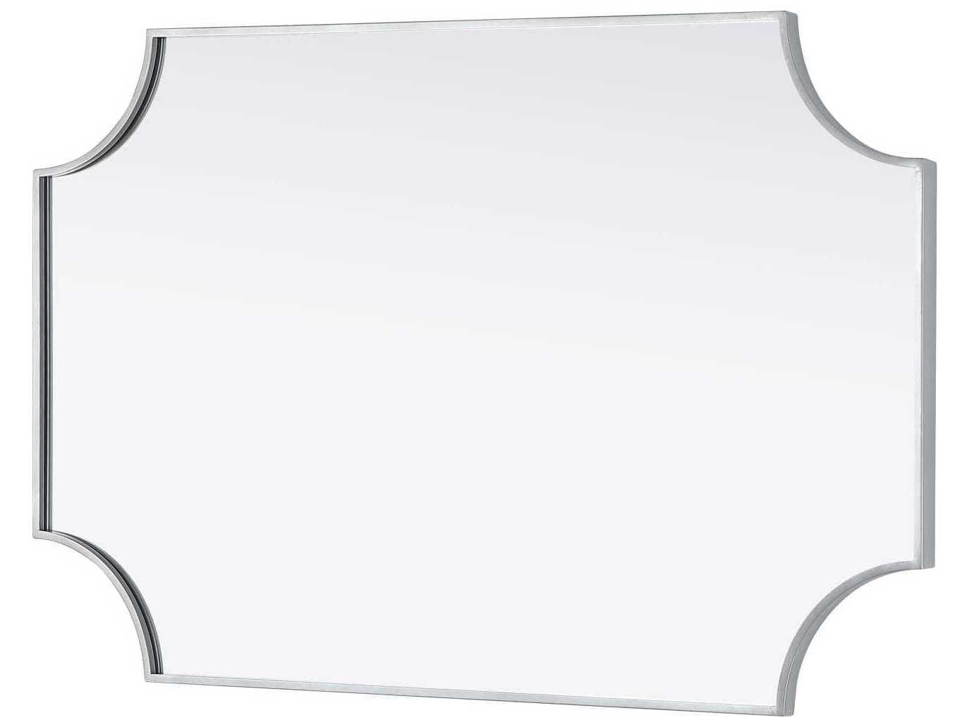 Elegant Lighting Everleigh Silver Notched Wall Mirror