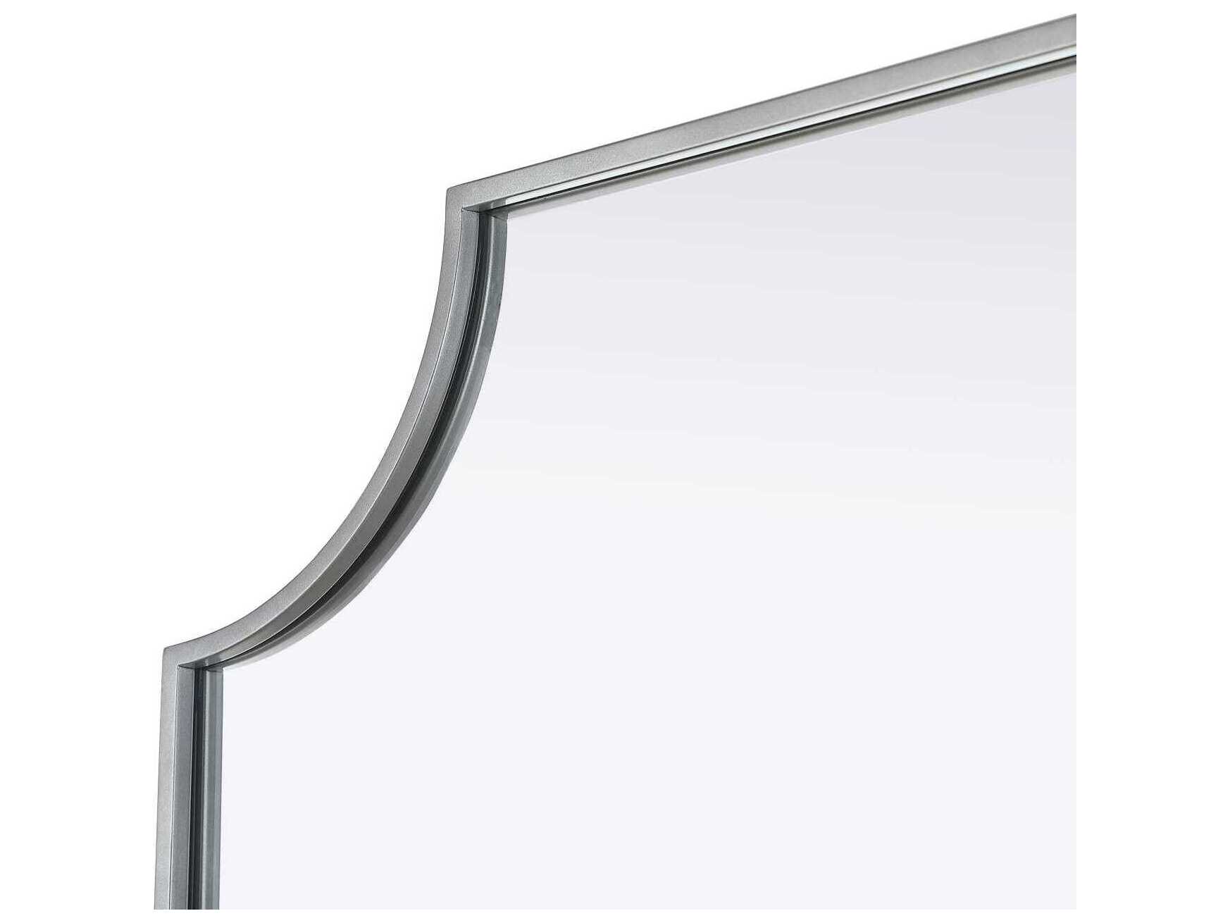 Elegant Lighting Everleigh Silver Notched Wall Mirror