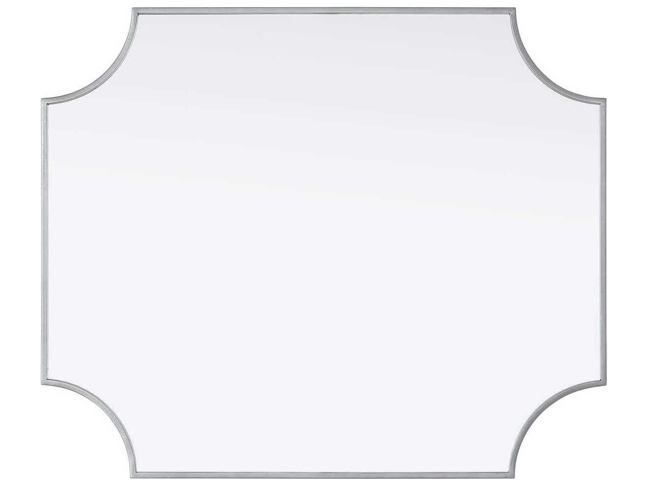 Elegant Lighting Everleigh Silver Notched Wall Mirror