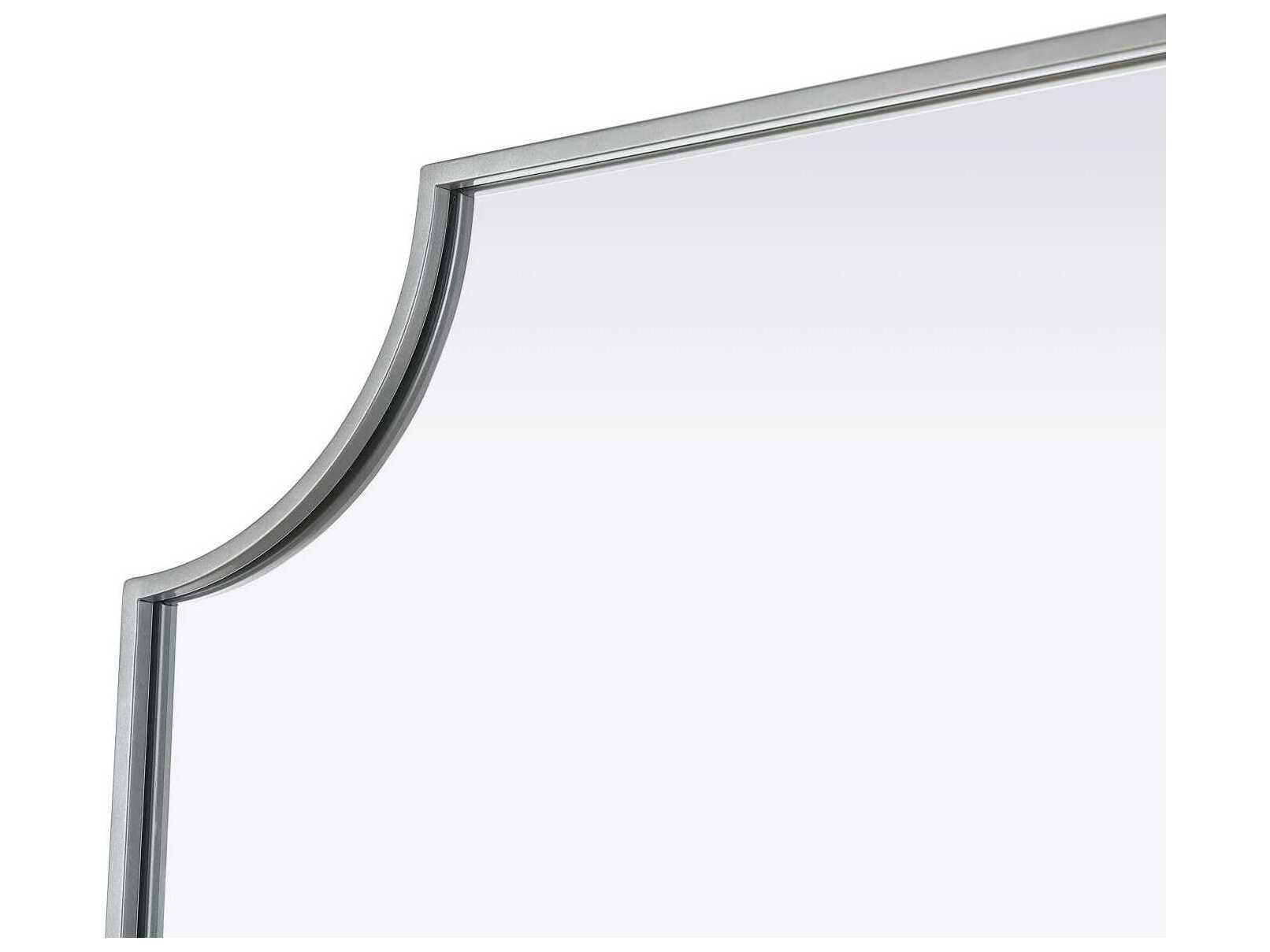 Elegant Lighting Everleigh Silver Notched Wall Mirror