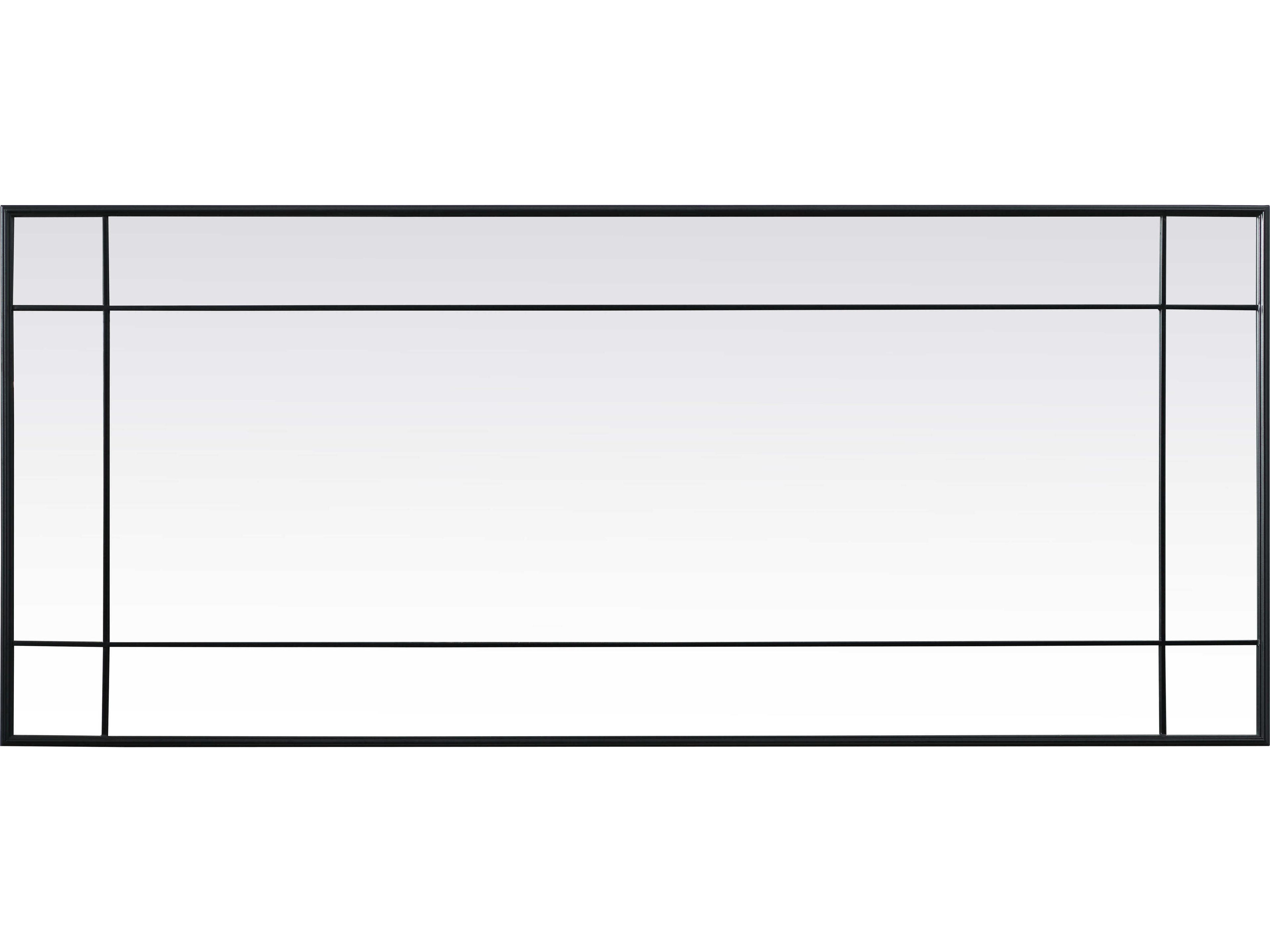 Elegant Lighting Viola Black Rectangular Floor Mirror