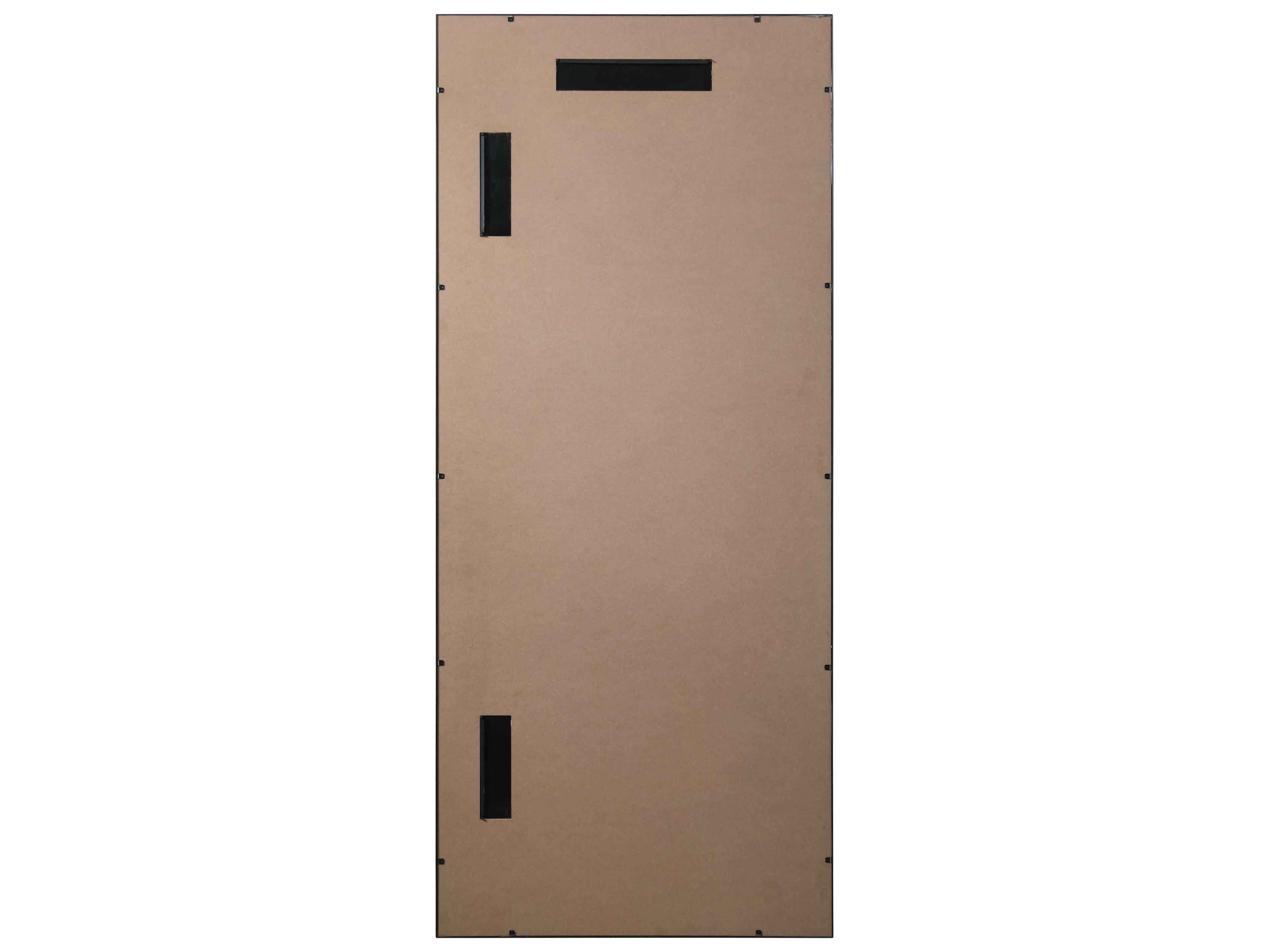 Elegant Lighting Viola Black Rectangular Floor Mirror