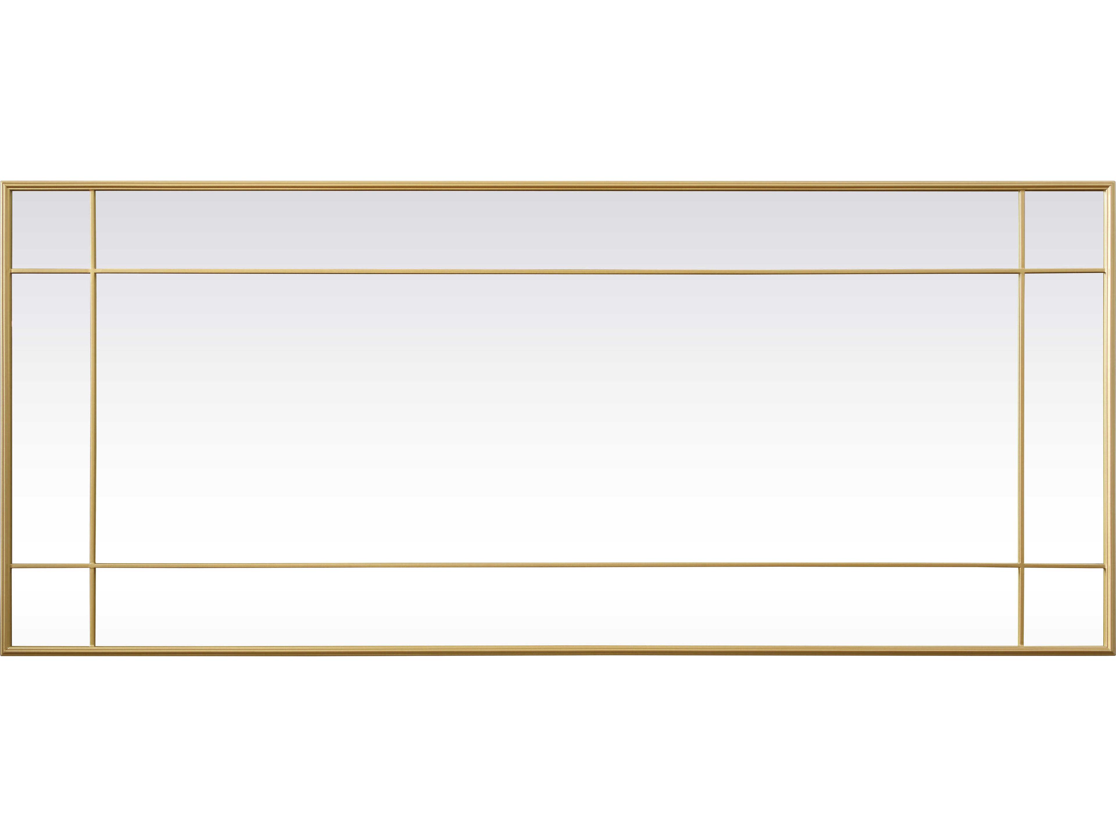 Elegant Lighting Viola Brass Rectangular Floor Mirror