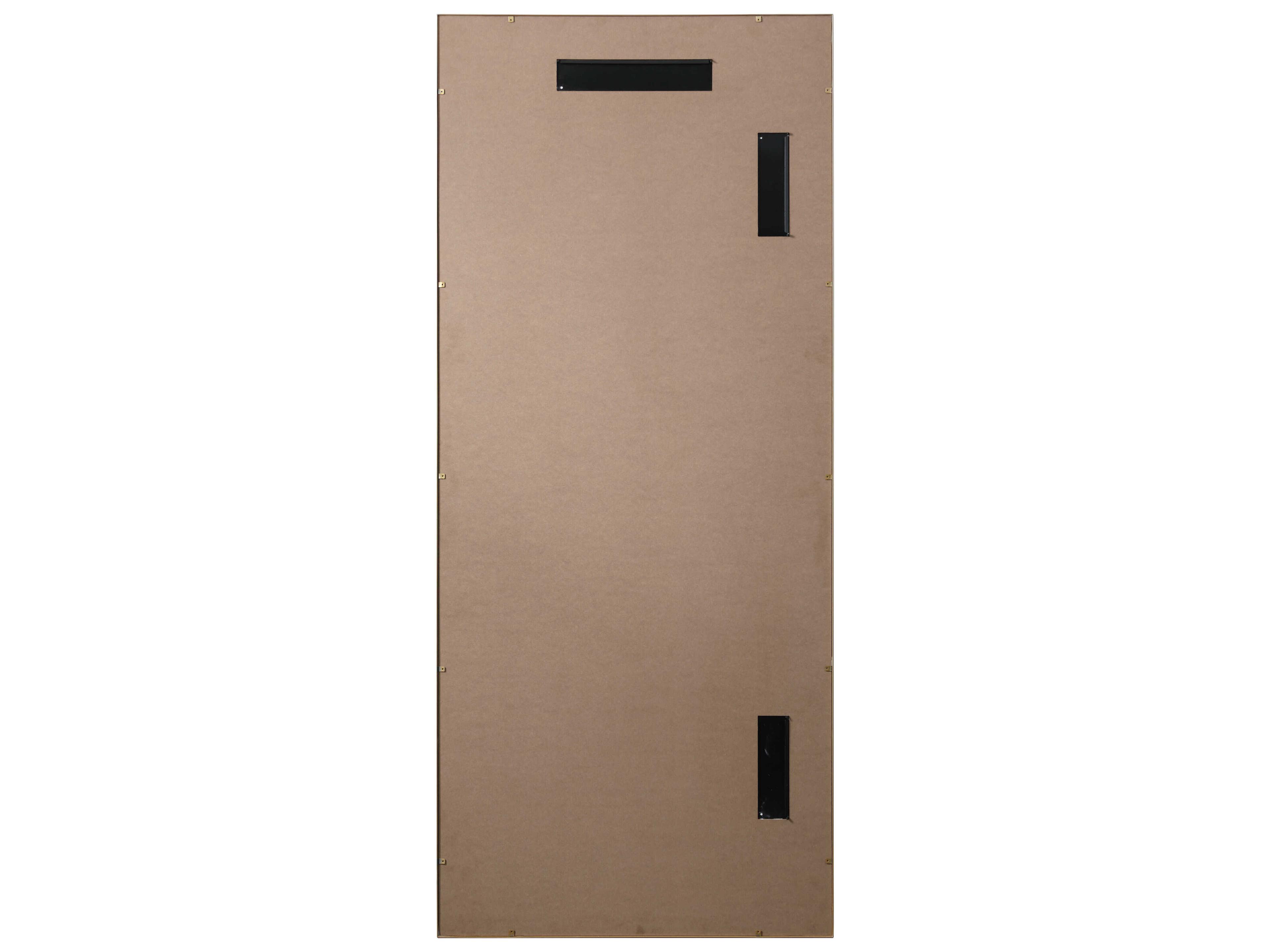 Elegant Lighting Viola Brass Rectangular Floor Mirror