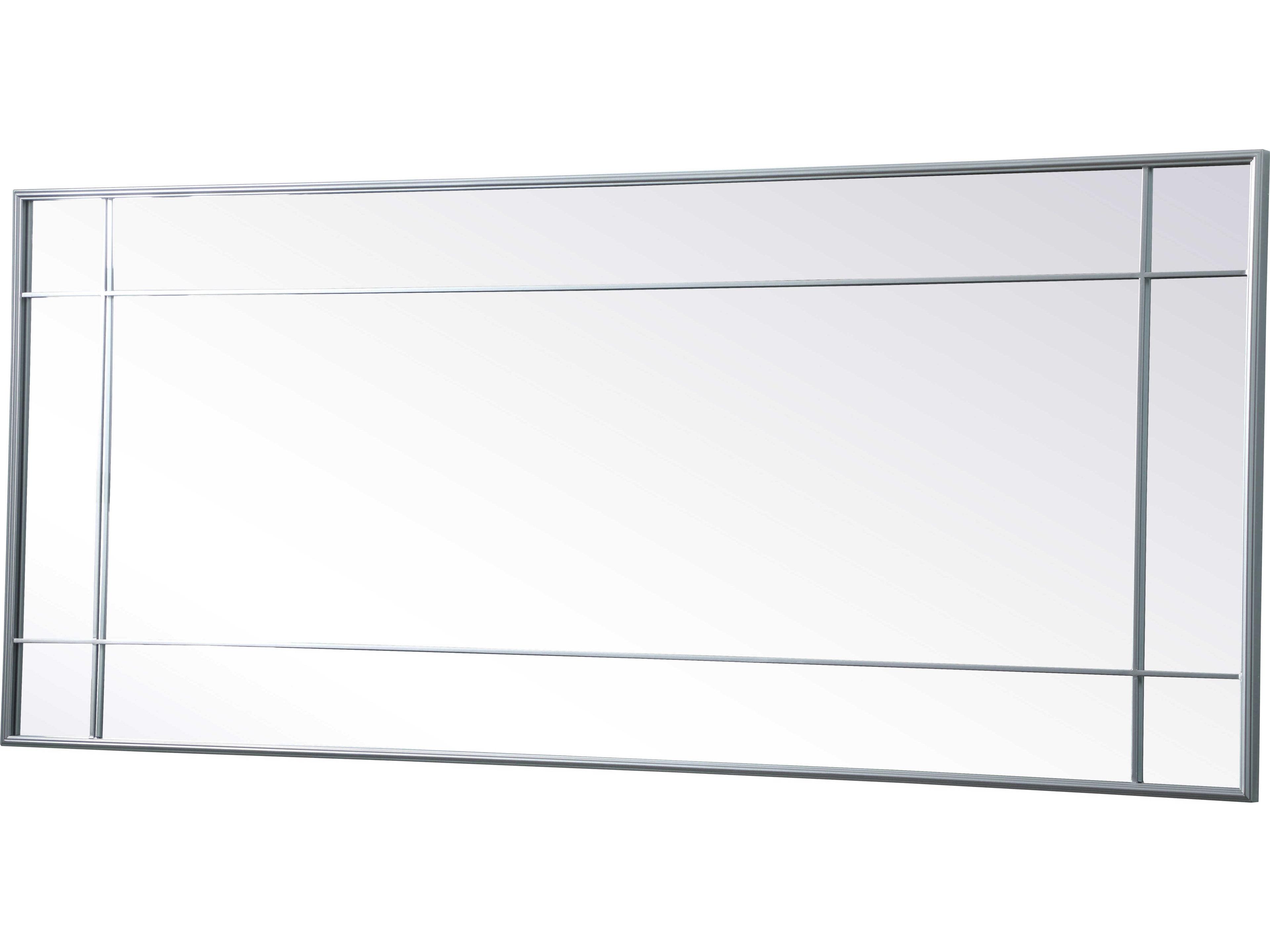 Elegant Lighting Viola Silver Rectangular Floor Mirror