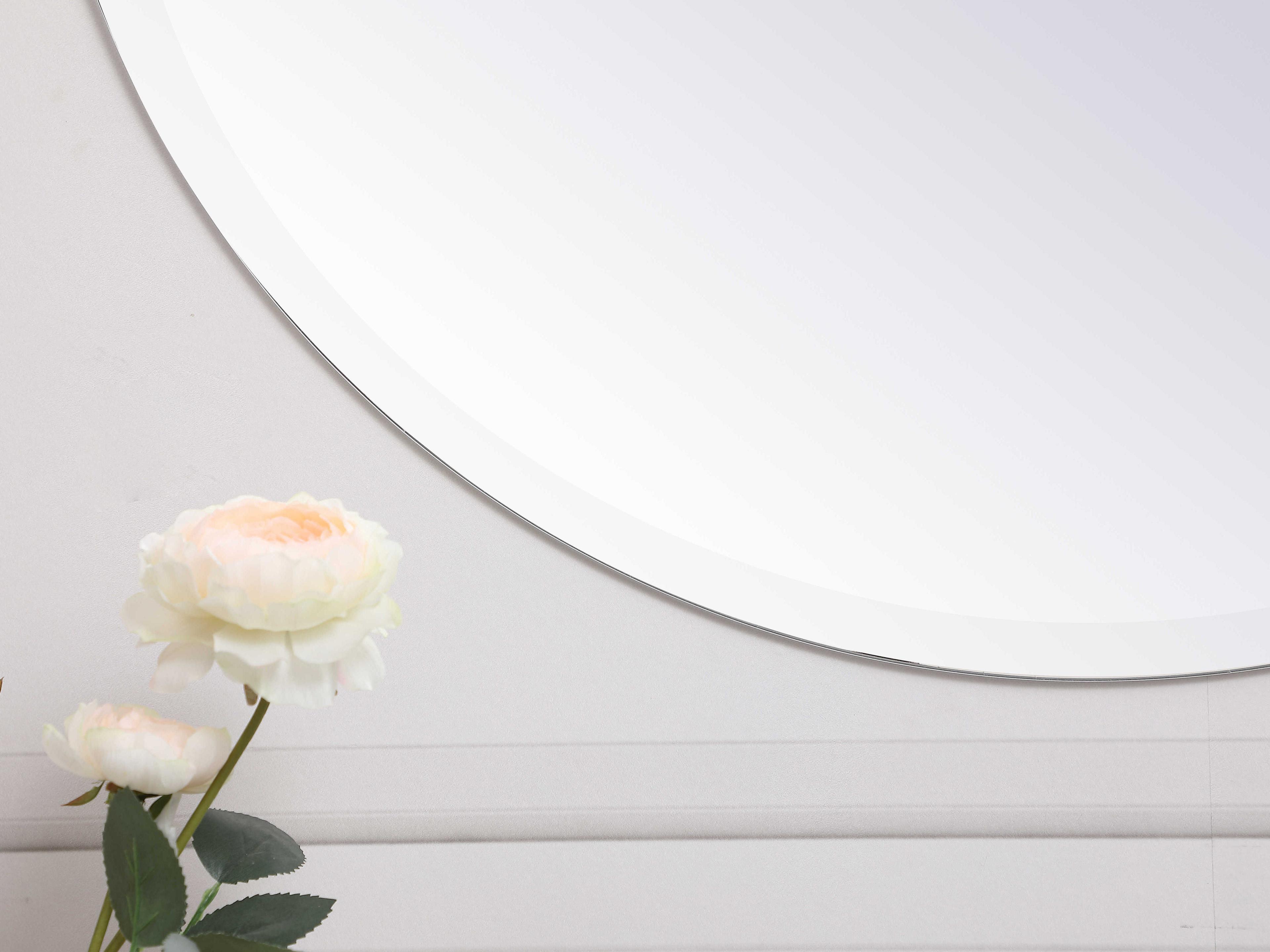 Elegant Lighting Gracin Clear Round Wall Mirror