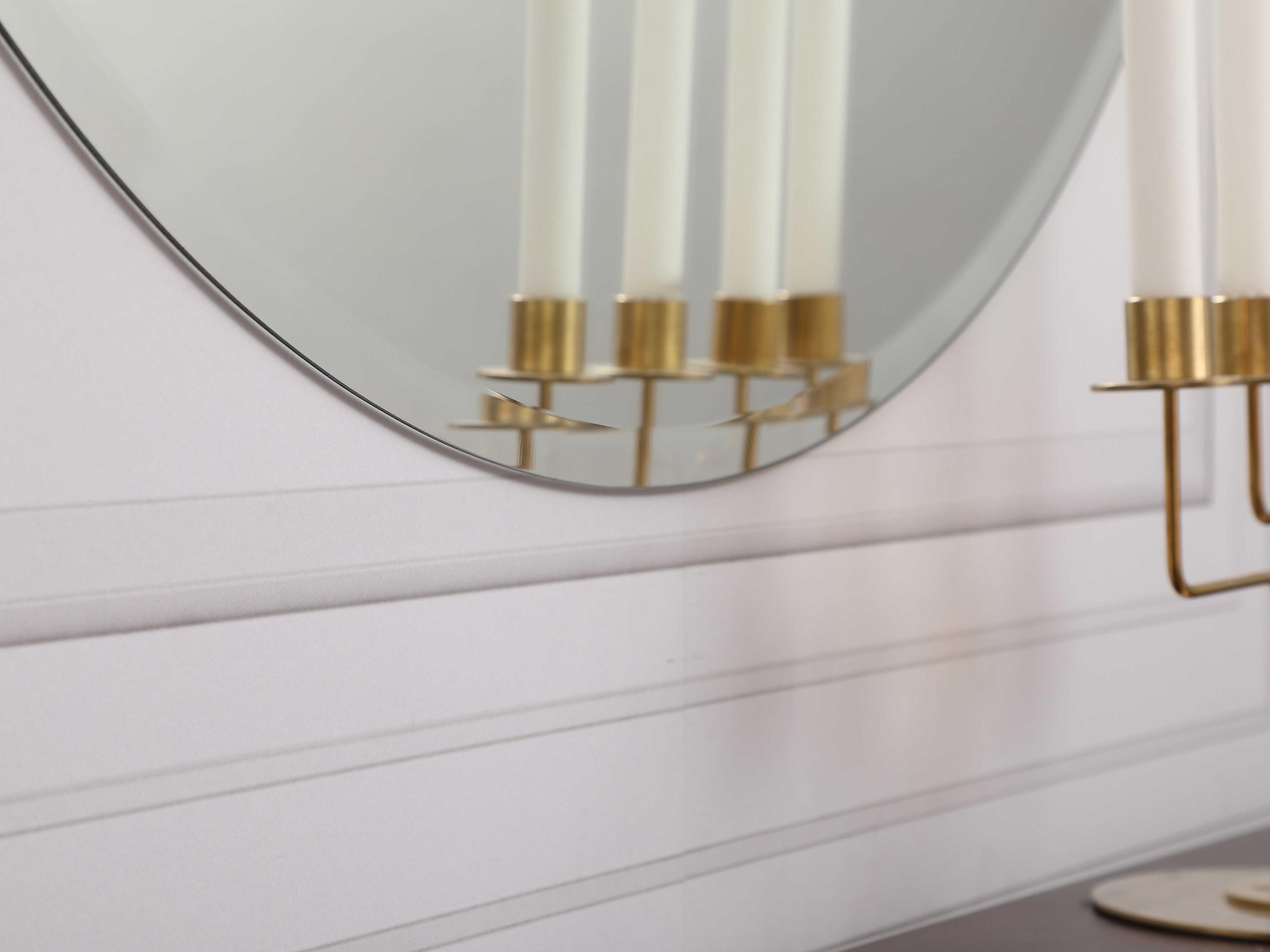Elegant Lighting Gracin Clear Round Wall Mirror