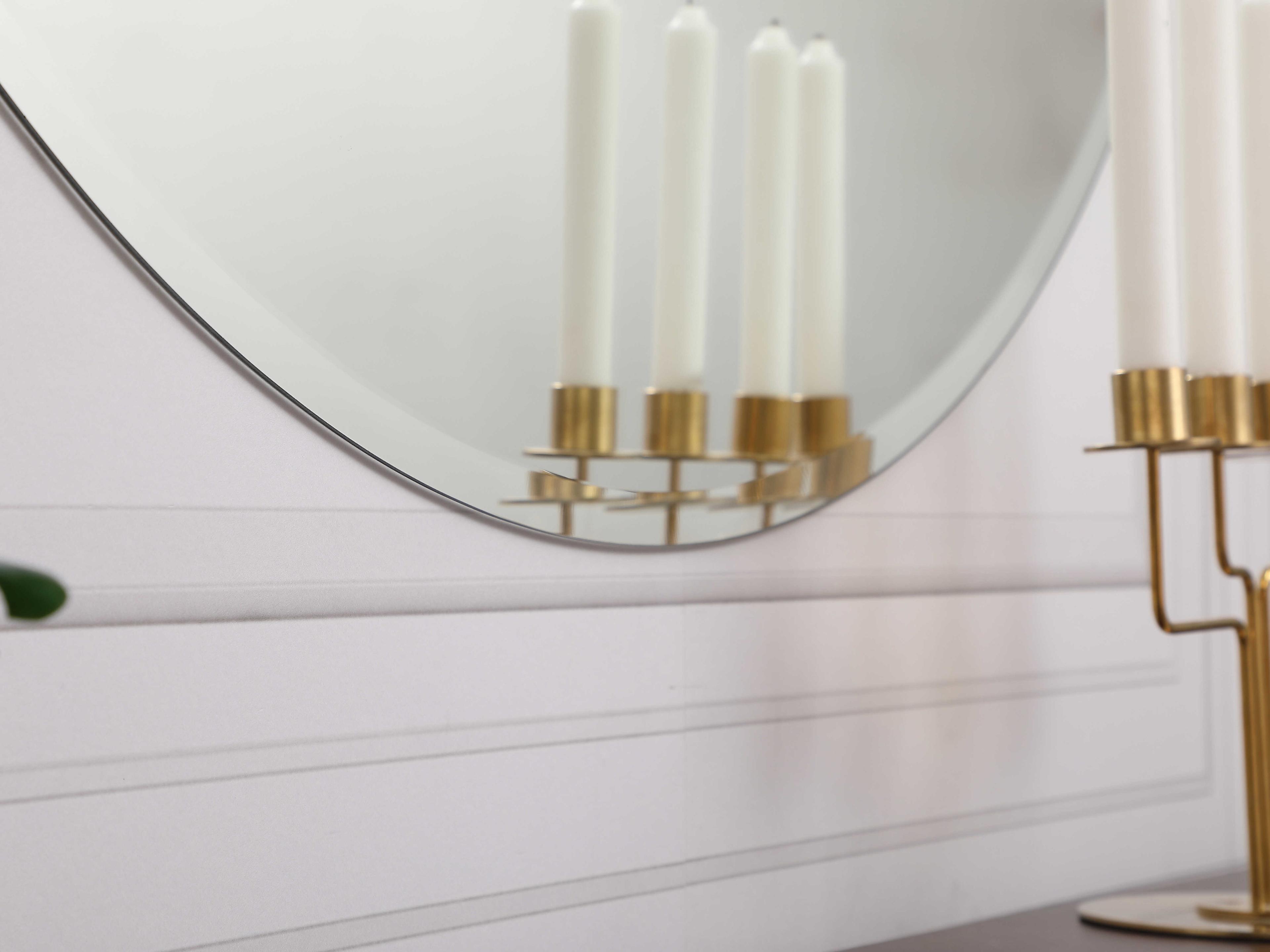 Elegant Lighting Gracin Clear Round Wall Mirror