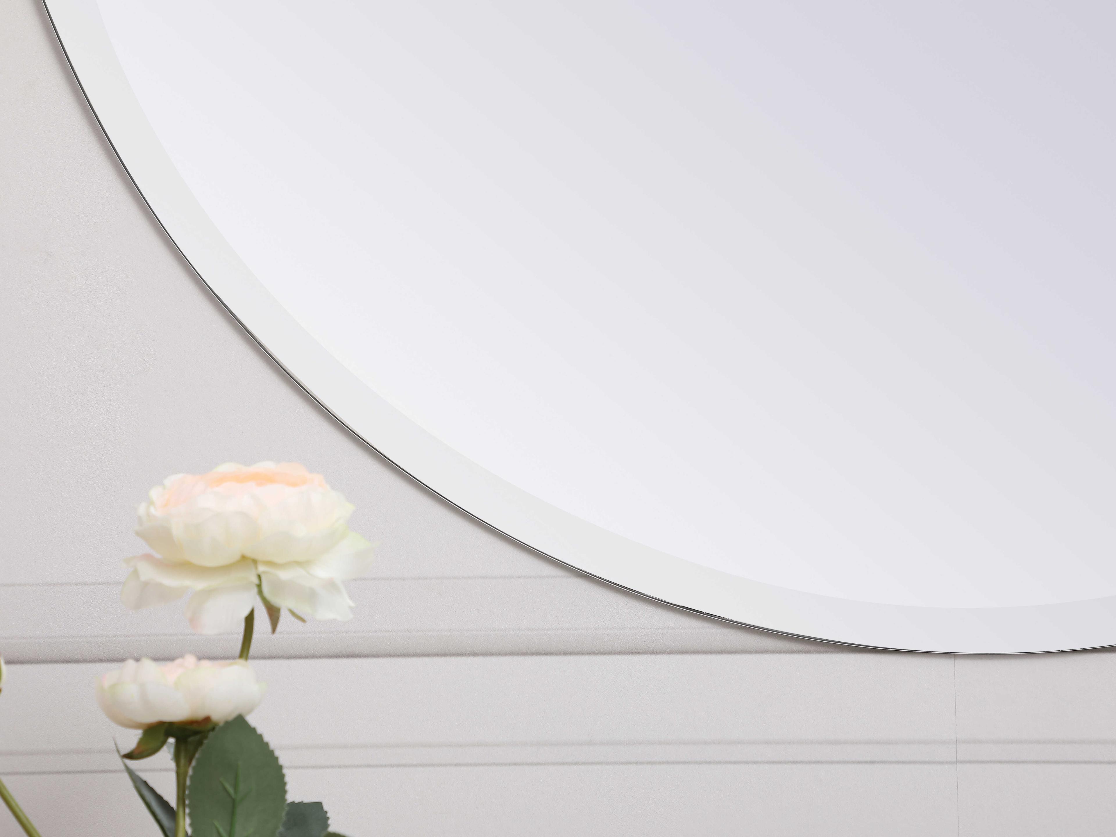 Elegant Lighting Metropolitan Clear Round Wall Mirror
