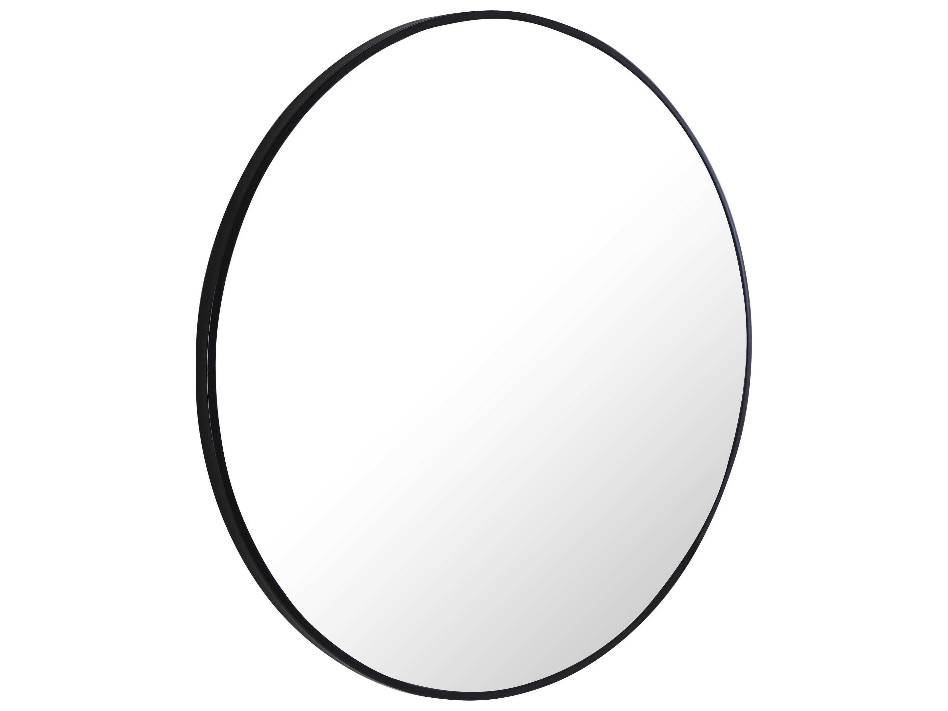 Elegant Lighting Eternity Black Round Wall Mirror