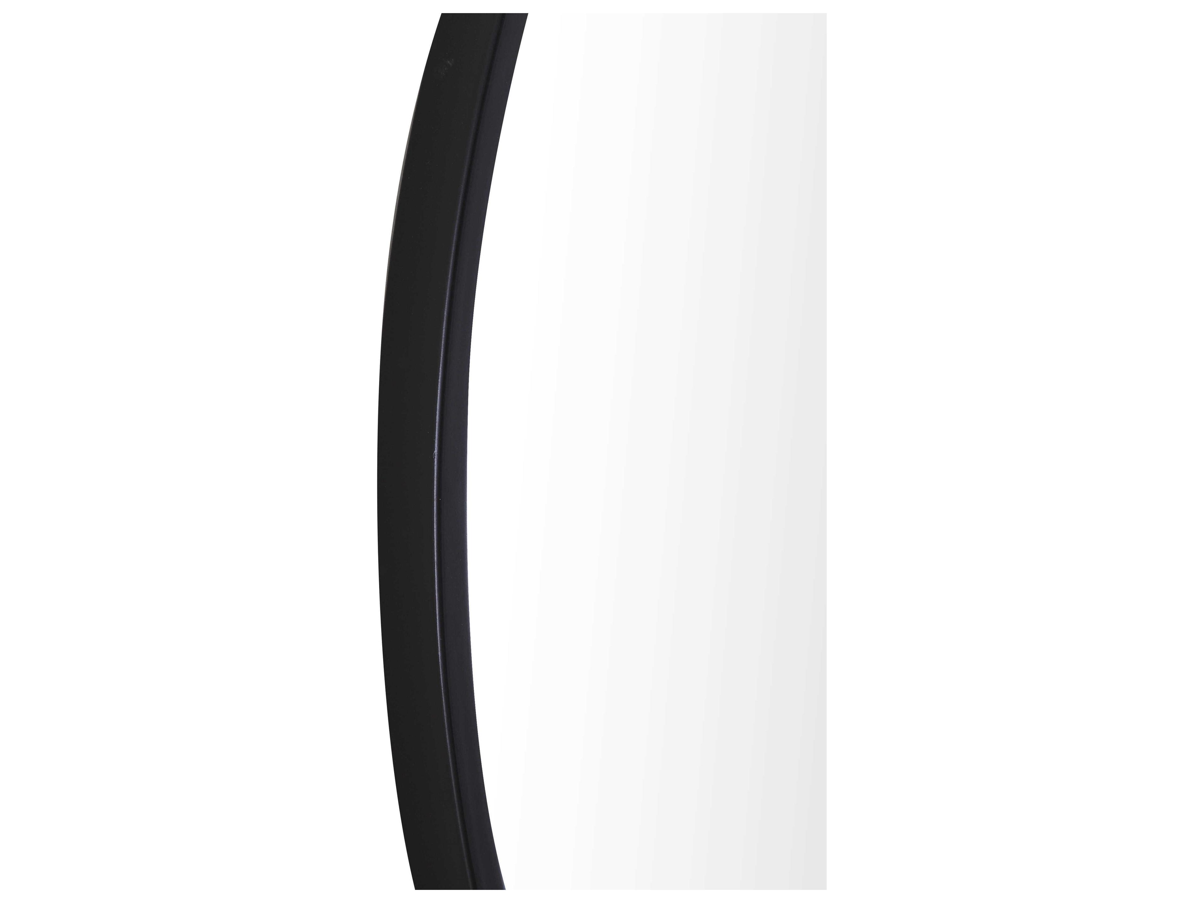 Elegant Lighting Eternity Black Round Wall Mirror