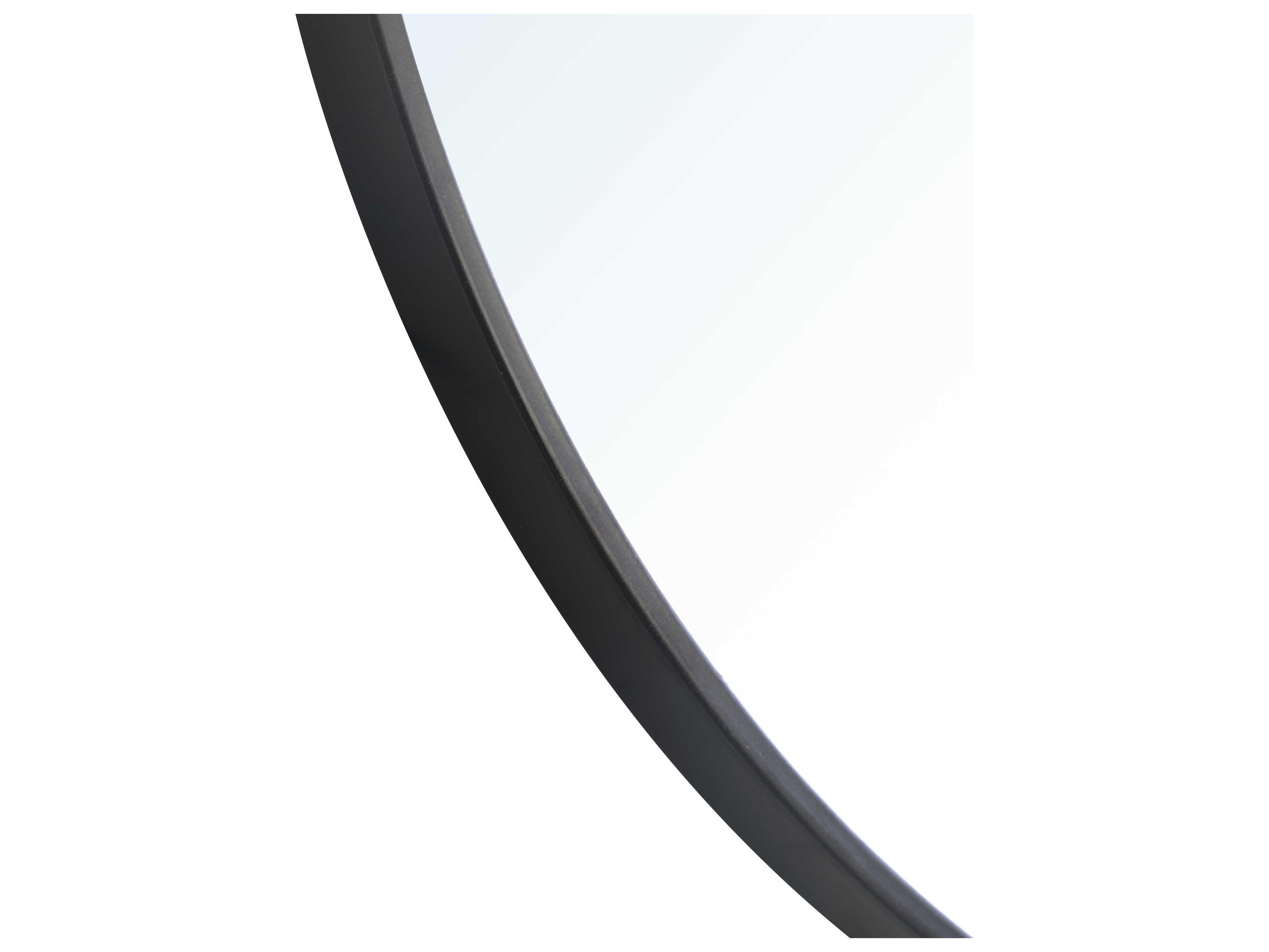 Elegant Lighting Eternity Black Round Wall Mirror