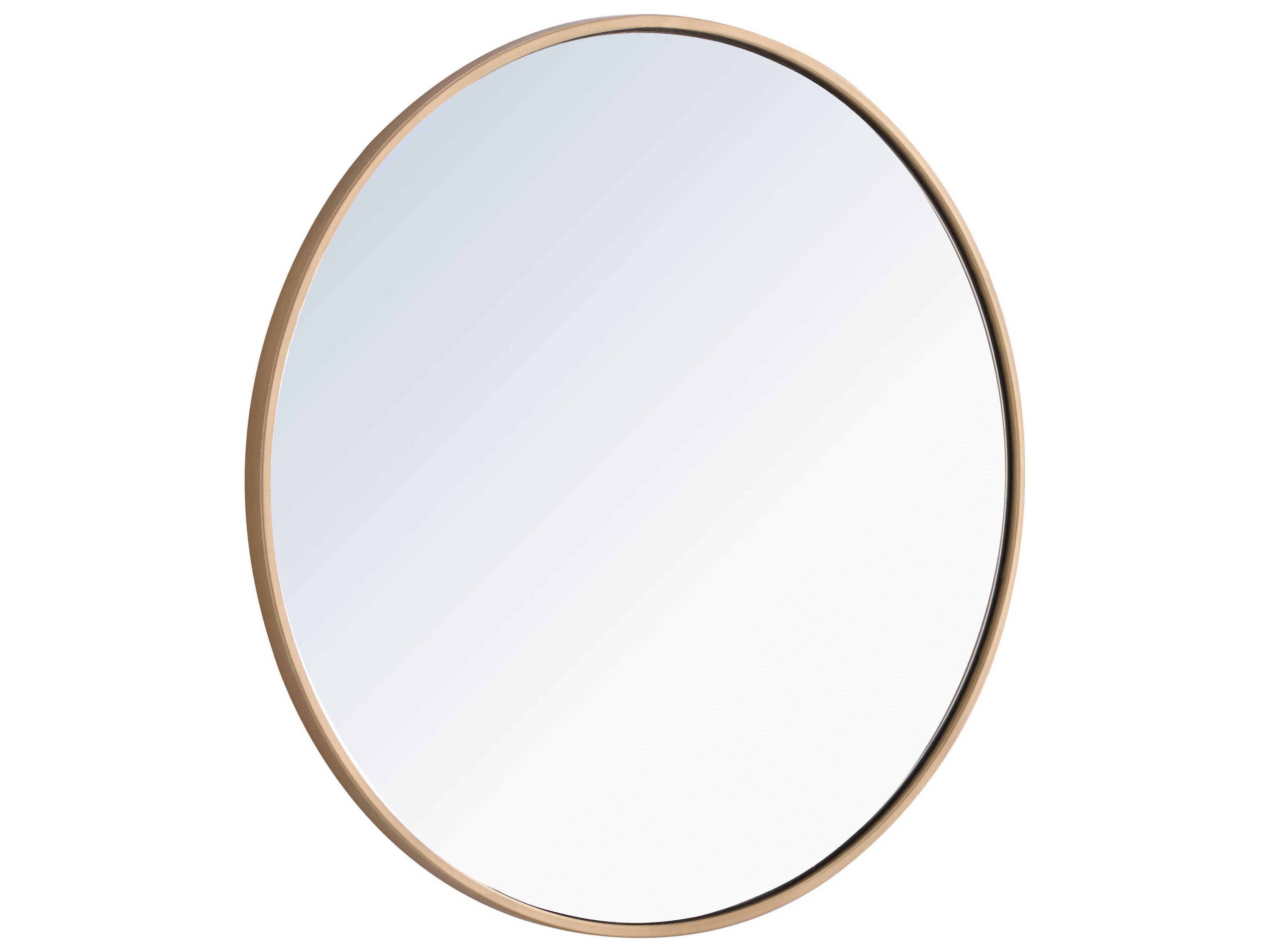 Elegant Lighting Eternity Brass Round Wall Mirror