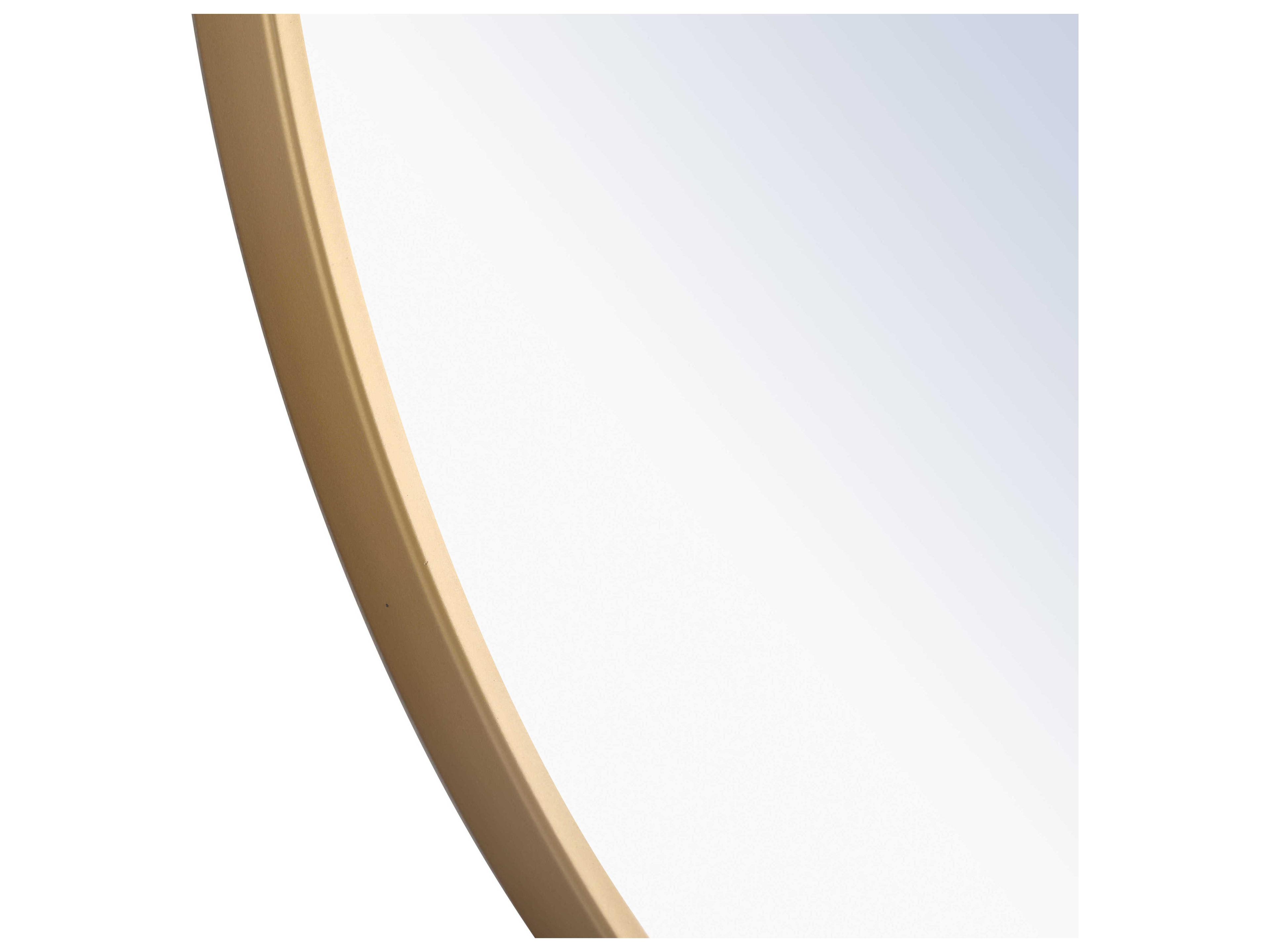 Elegant Lighting Eternity Brass Round Wall Mirror