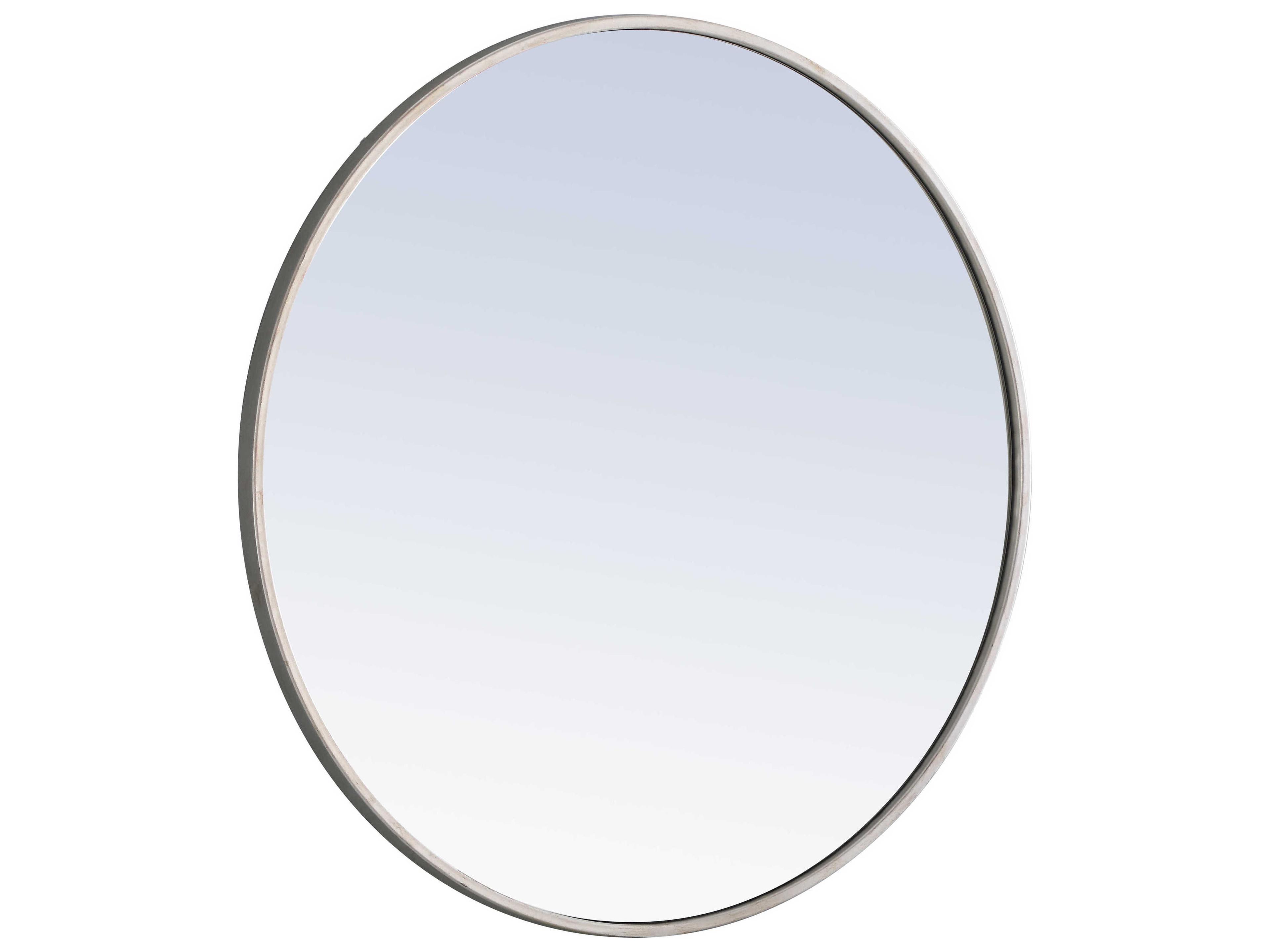 Elegant Lighting Eternity Silver Round Wall Mirror