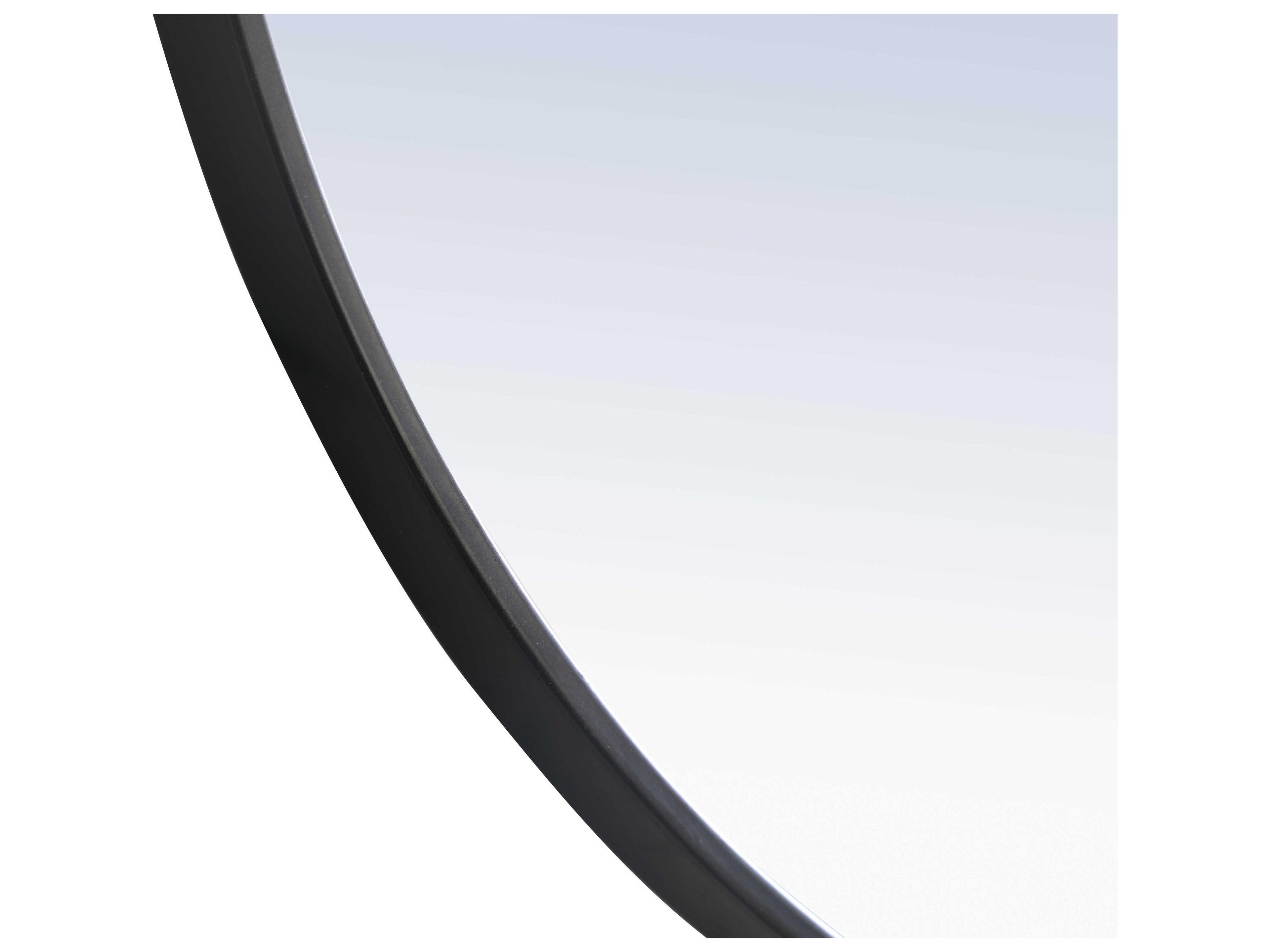 Elegant Lighting Eternity Black Round Wall Mirror