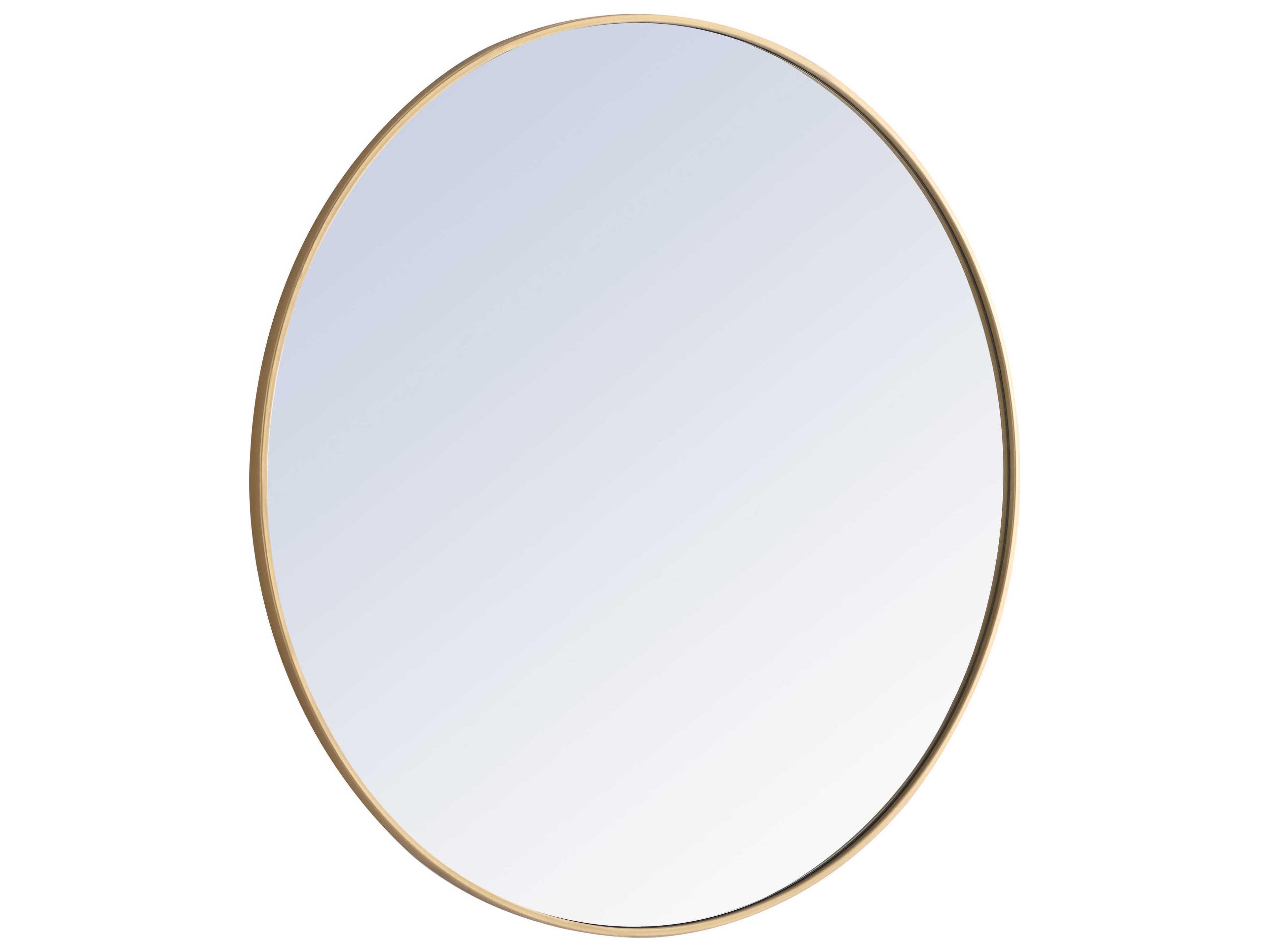 Elegant Lighting Eternity Brass Round Wall Mirror