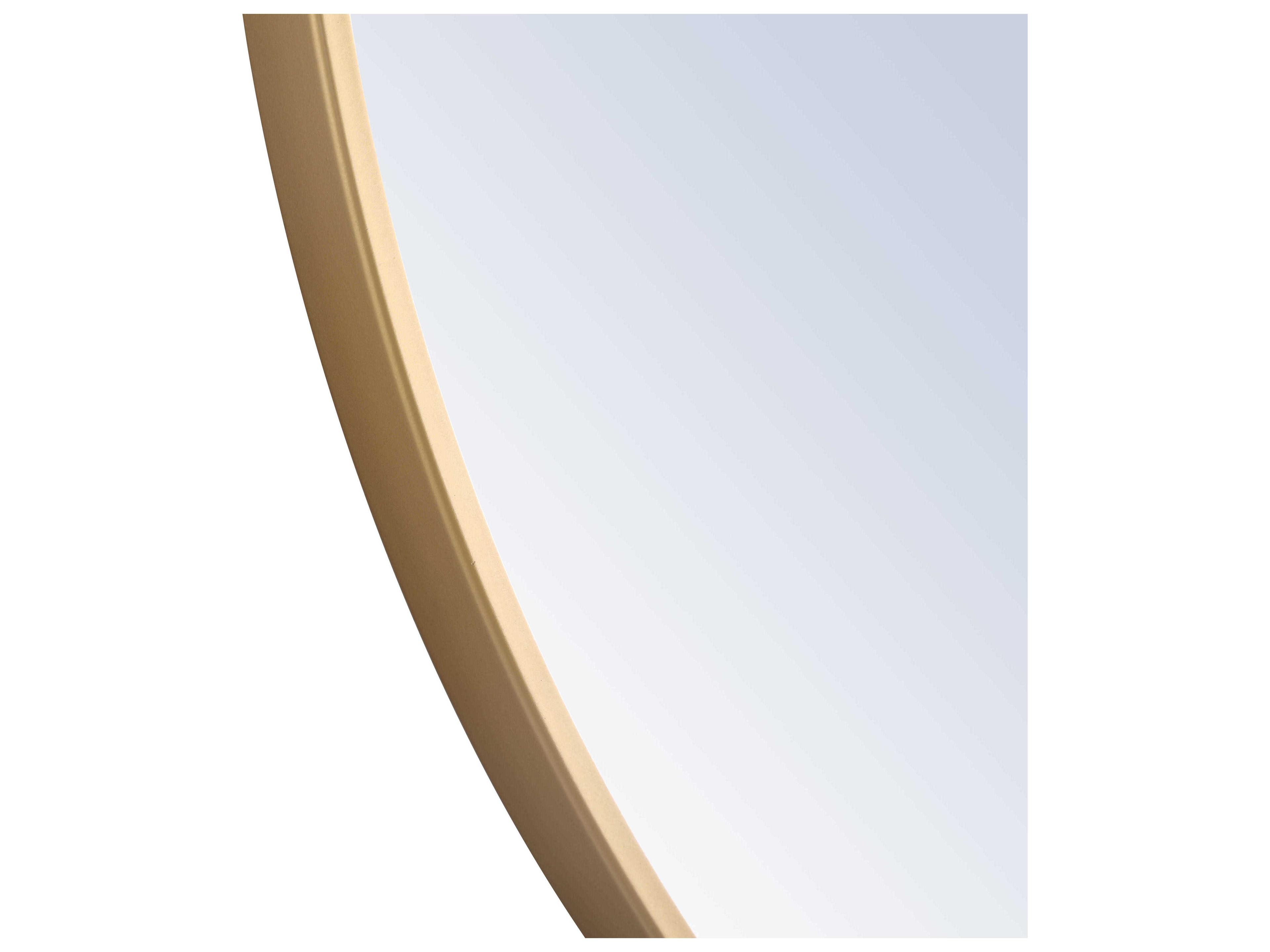 Elegant Lighting Eternity Brass Round Wall Mirror