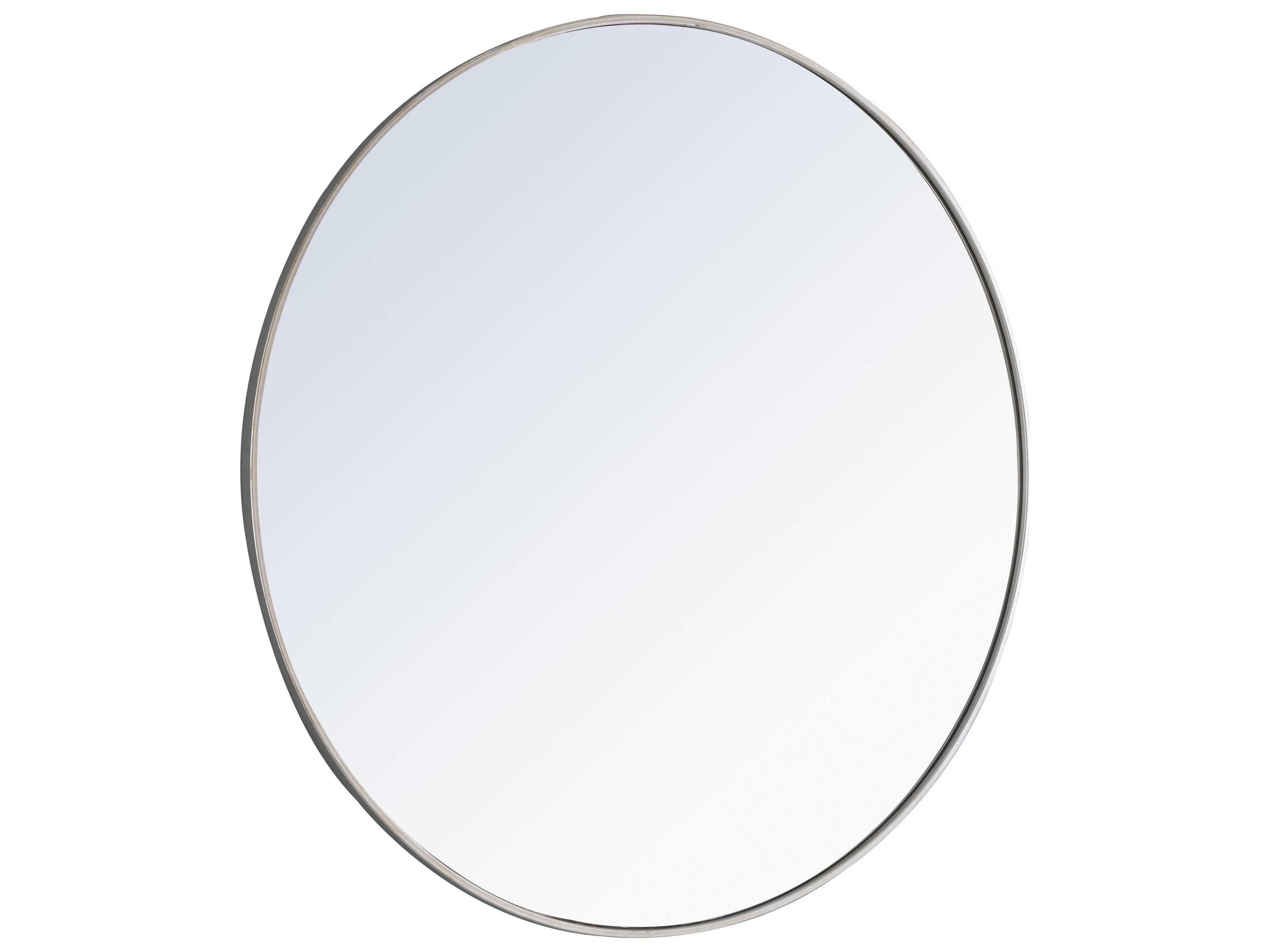 Elegant Lighting Eternity Silver Round Wall Mirror