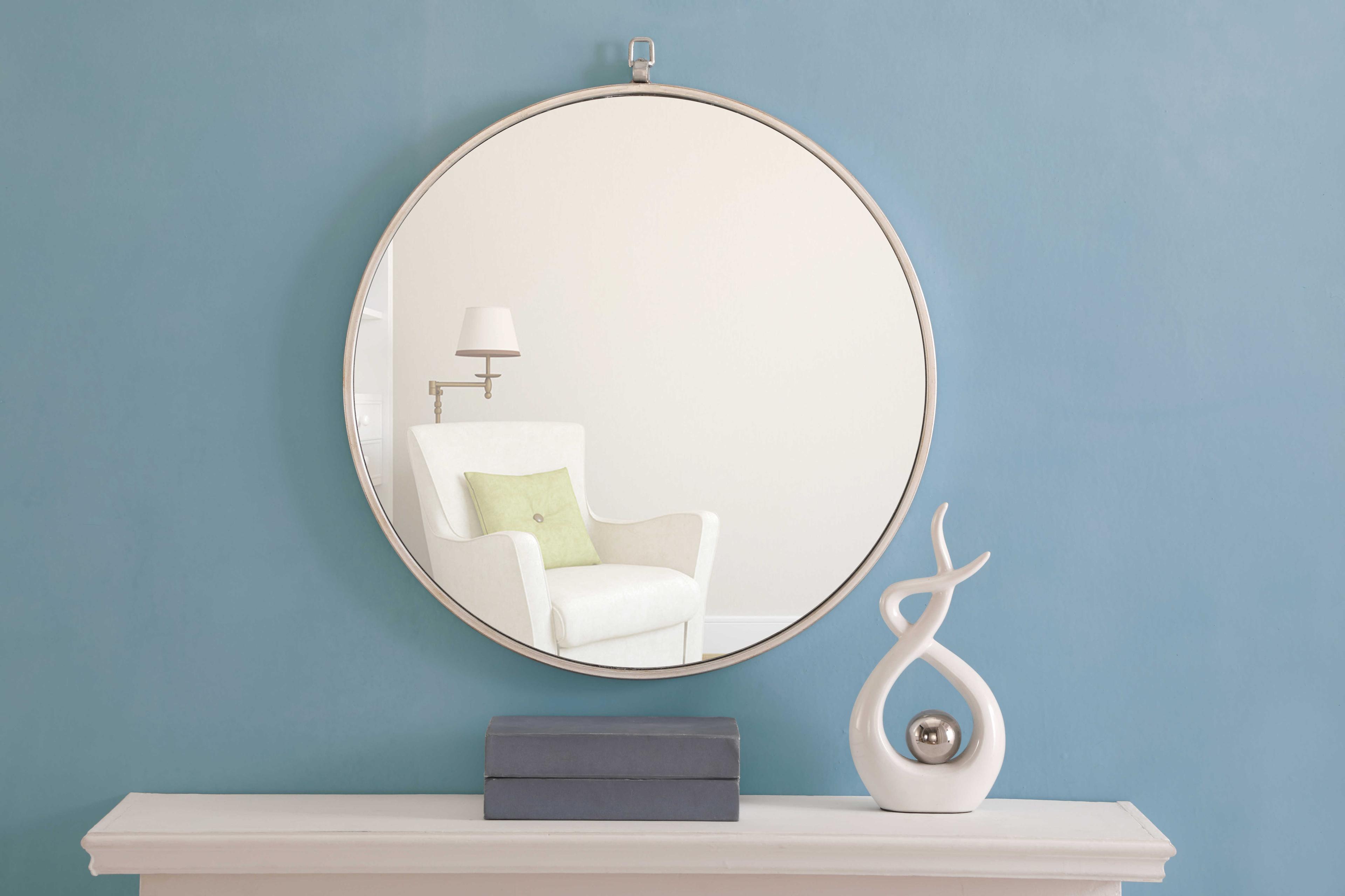 Elegant Lighting Eternity Silver Round Wall Mirror