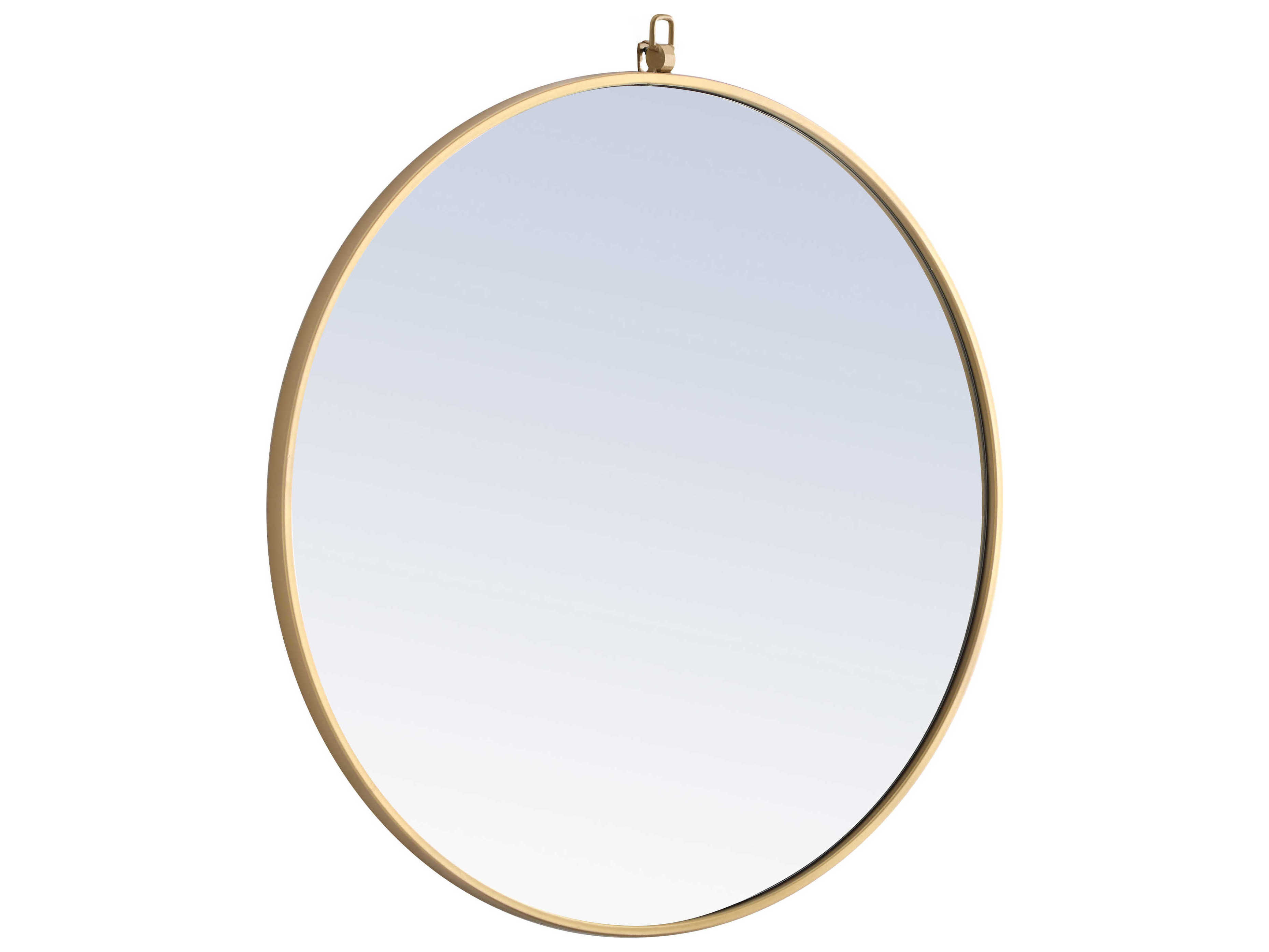 Elegant Lighting Eternity Brass Round Wall Mirror