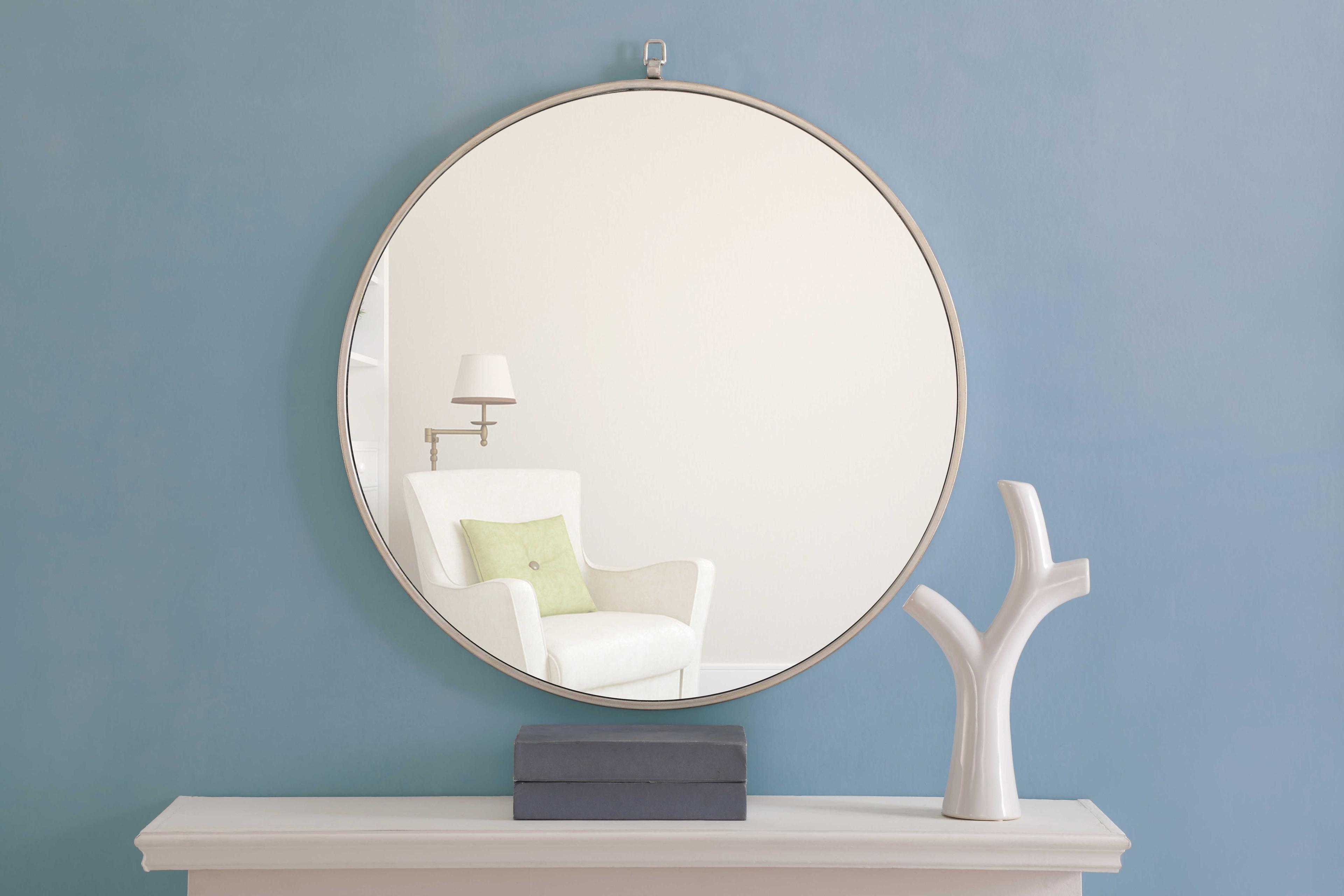 Elegant Lighting Eternity Silver Round Wall Mirror