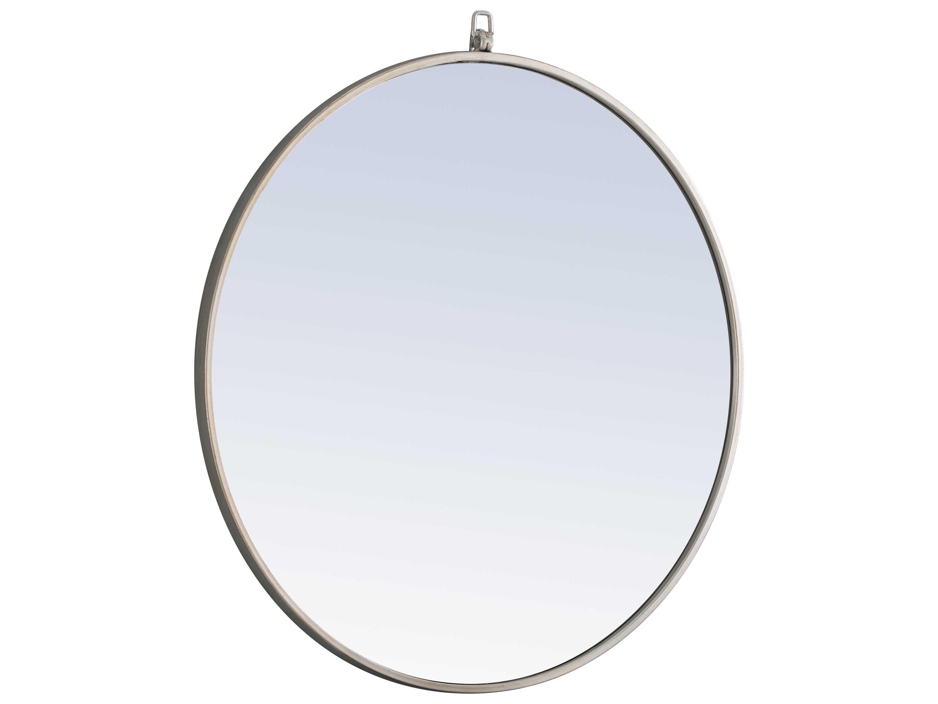 Elegant Lighting Eternity Silver Round Wall Mirror