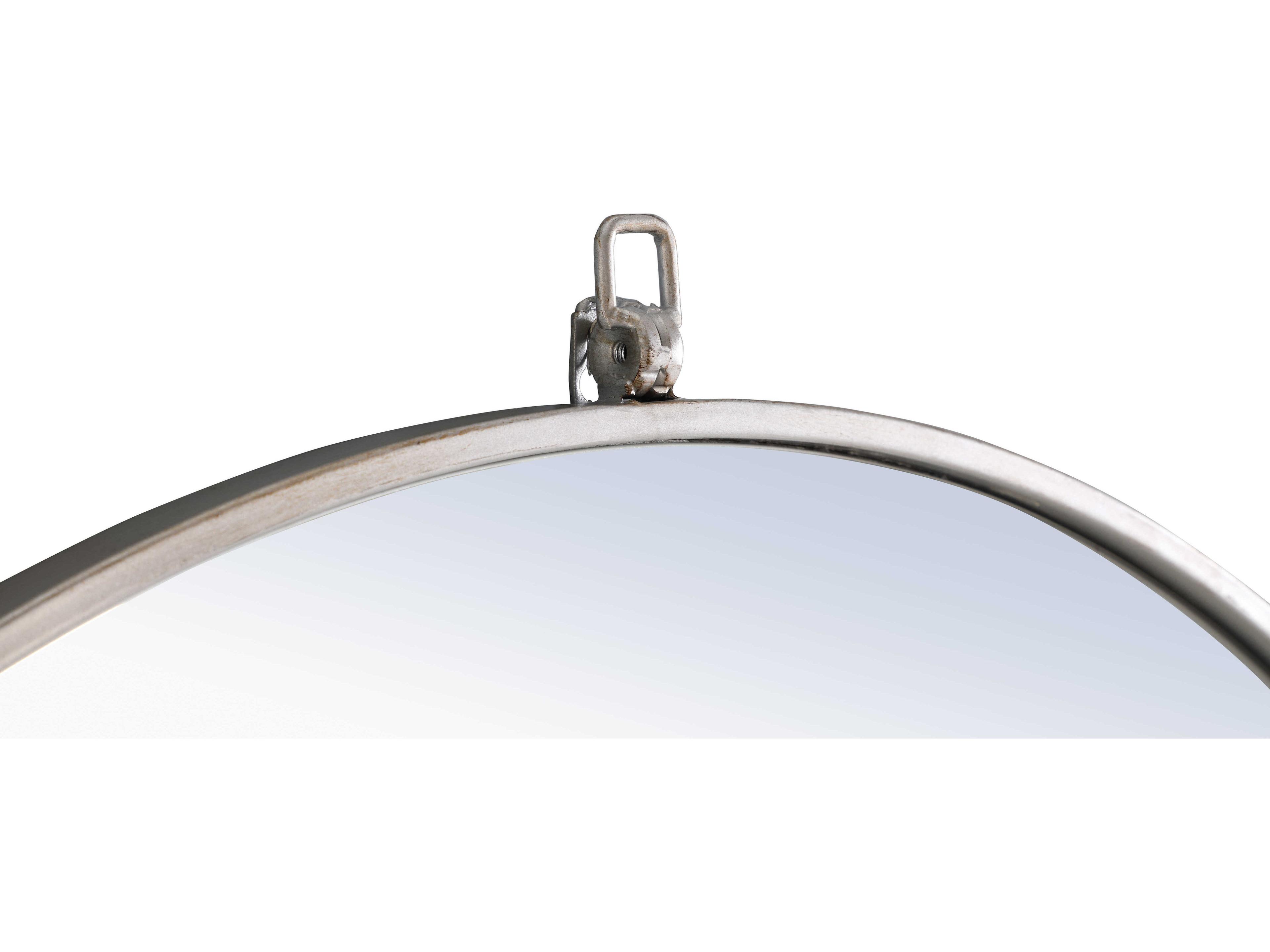 Elegant Lighting Eternity Silver Round Wall Mirror