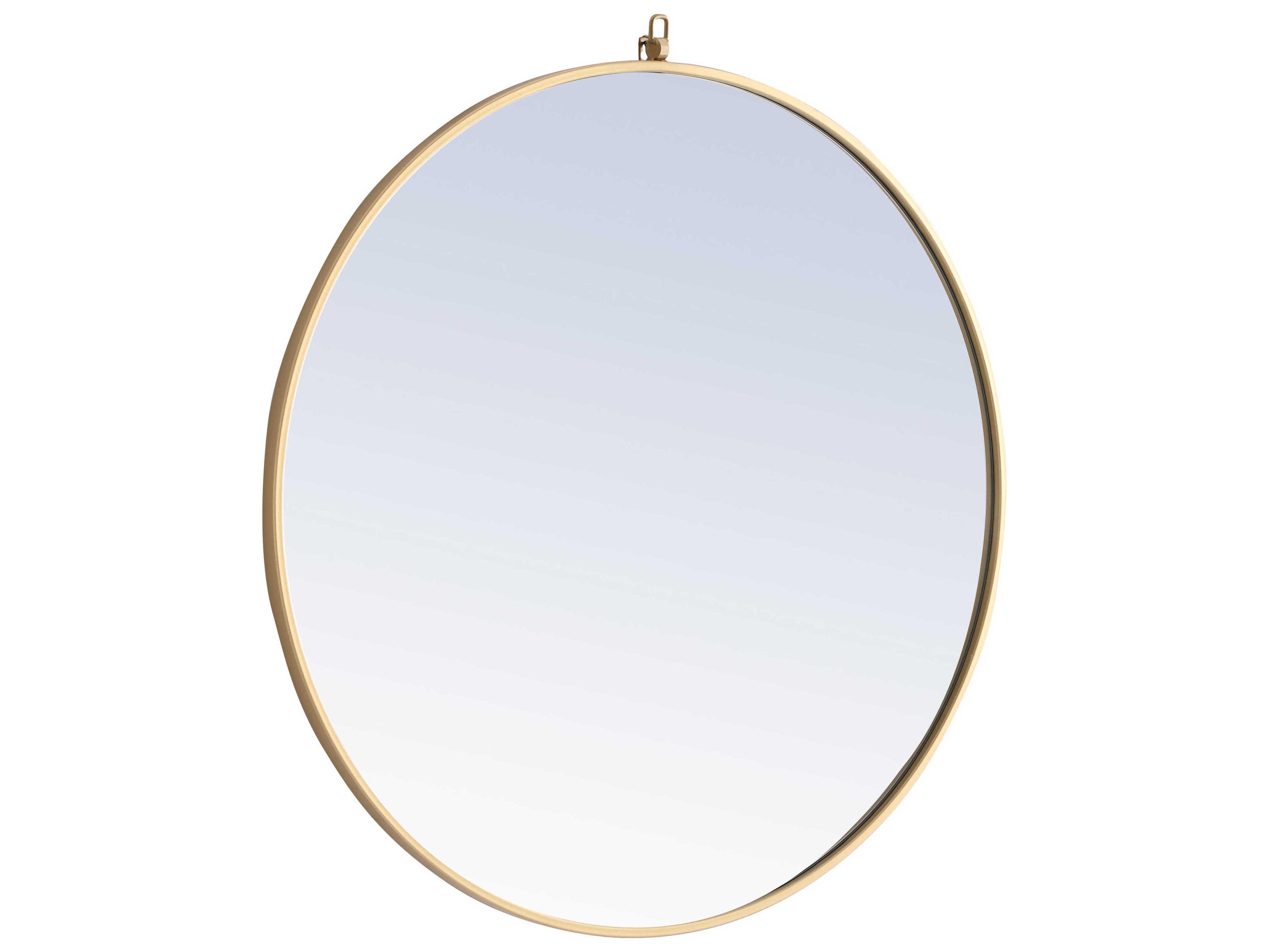Elegant Lighting Eternity Brass Round Wall Mirror