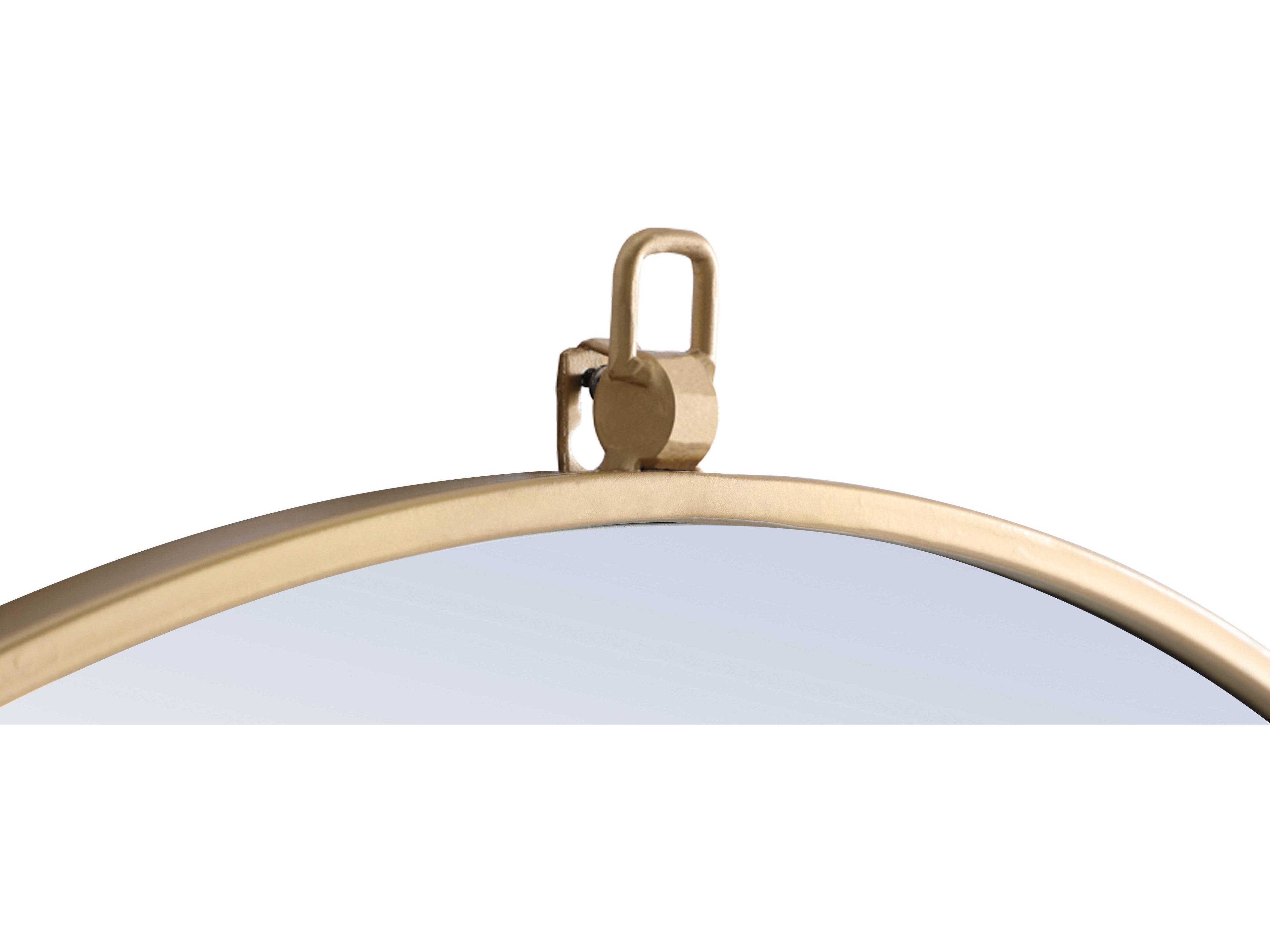 Elegant Lighting Eternity Brass Round Wall Mirror