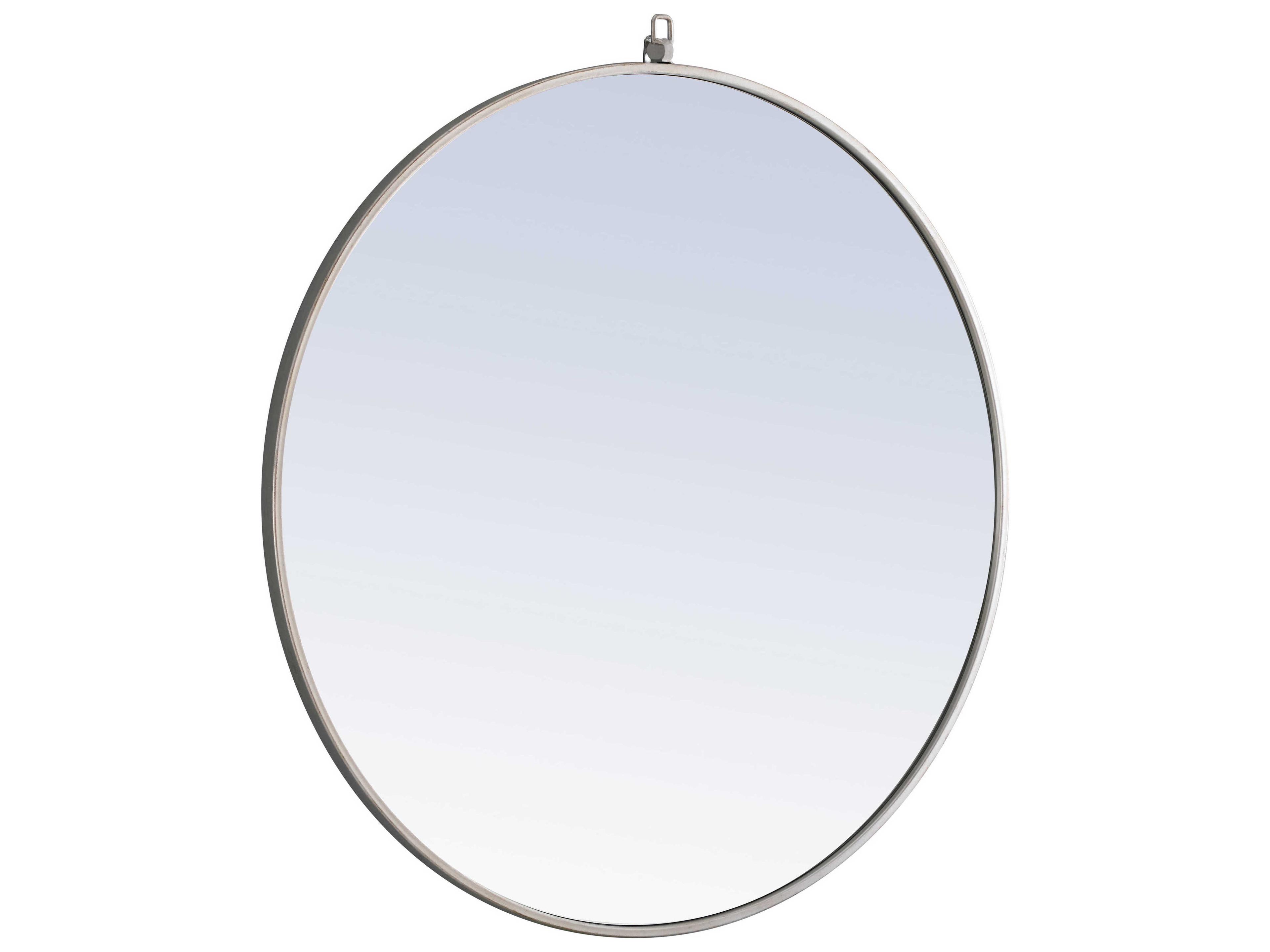 Elegant Lighting Eternity Silver Round Wall Mirror