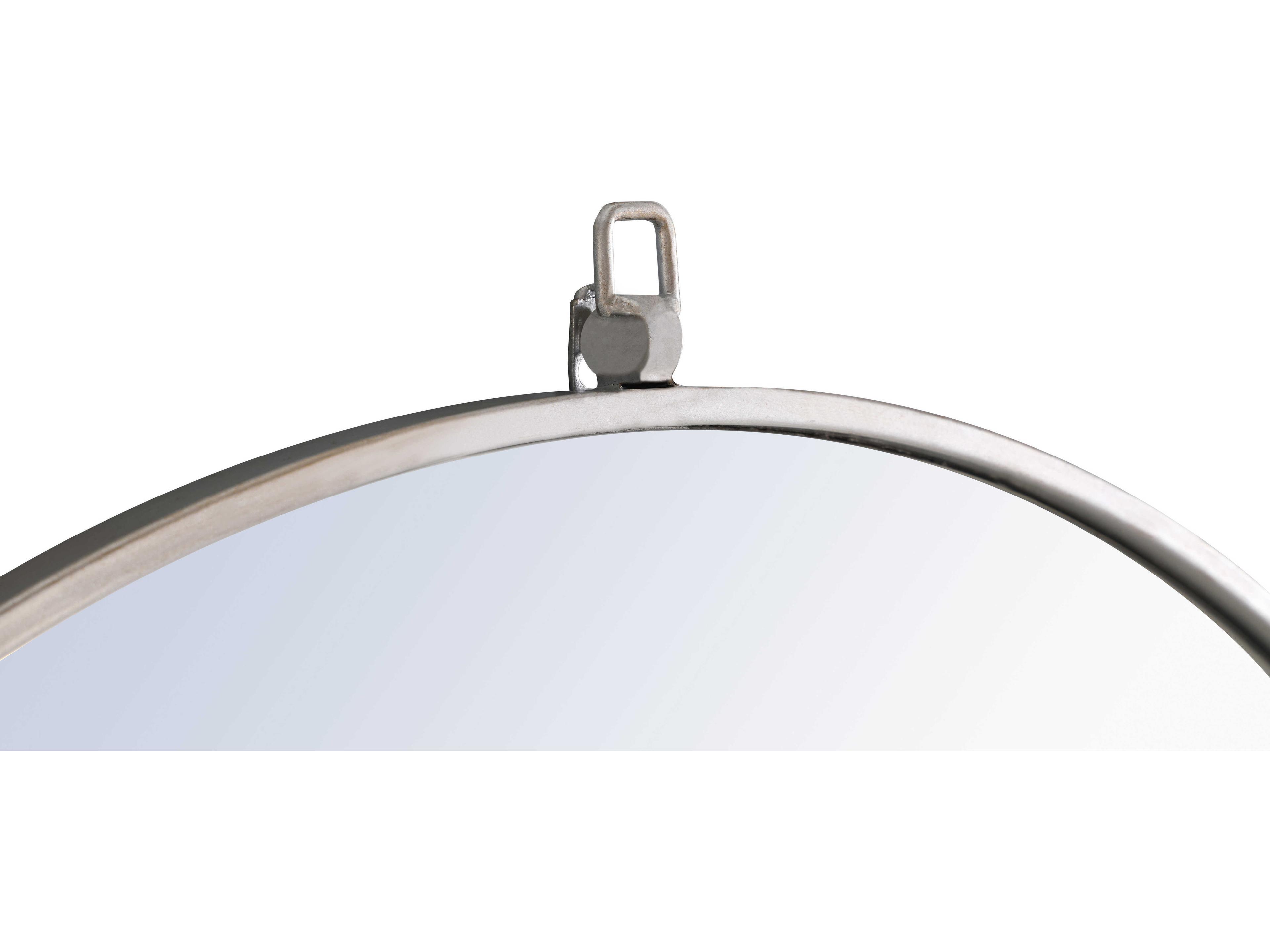 Elegant Lighting Eternity Silver Round Wall Mirror